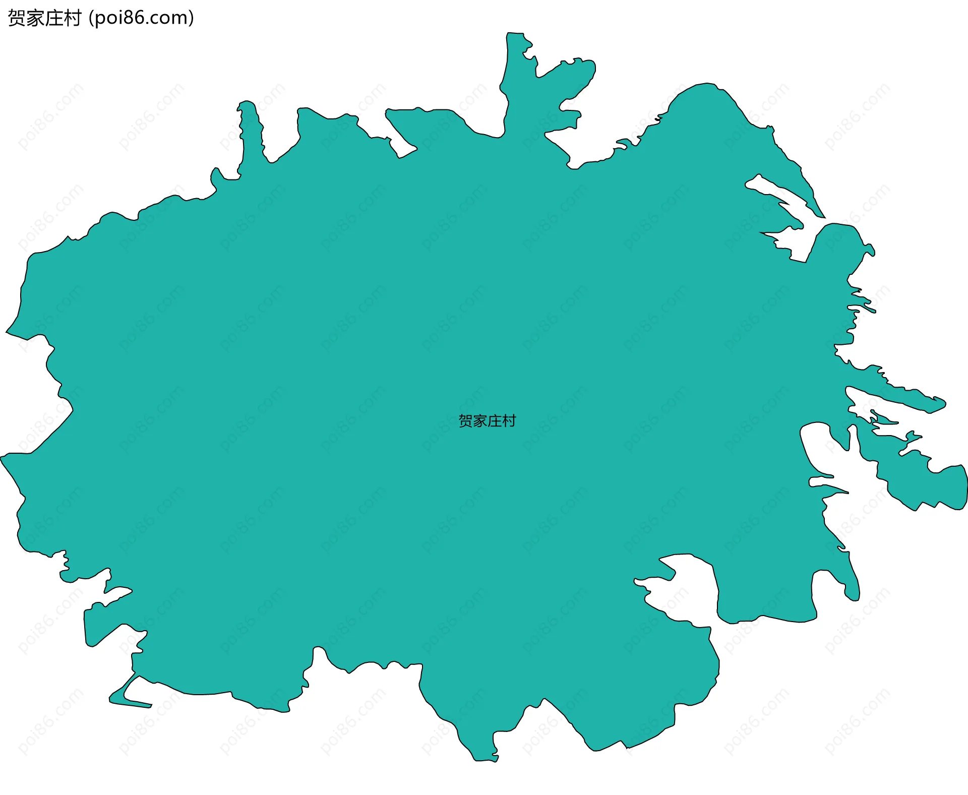 贺家庄村边界地图