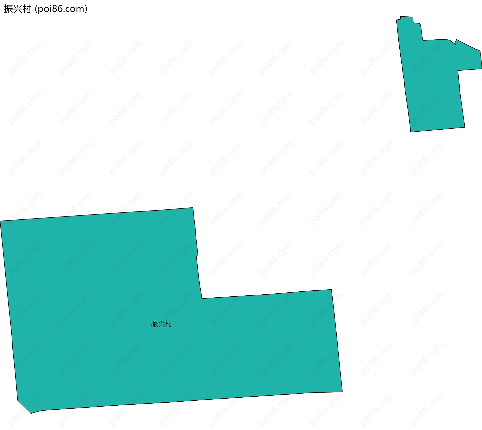 振兴村边界地图