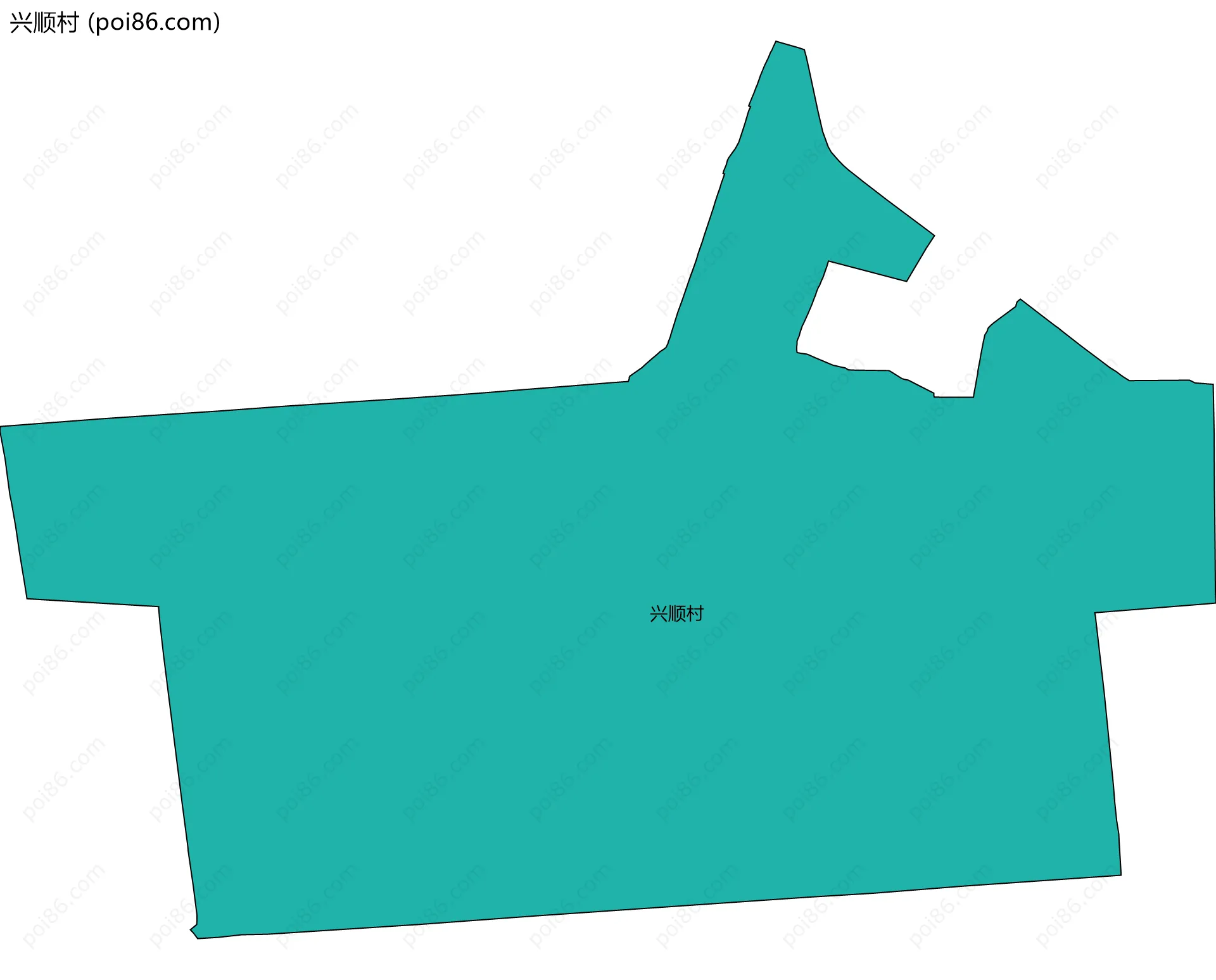 兴顺村边界地图