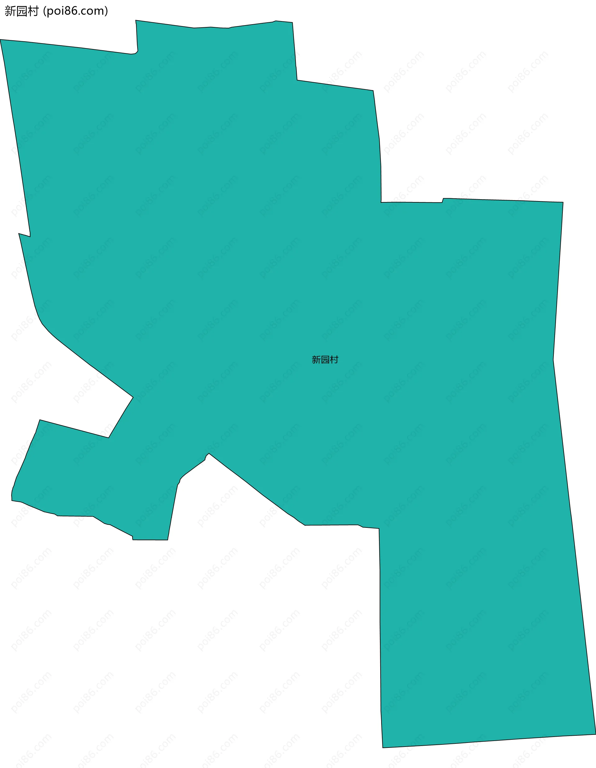 新园村边界地图