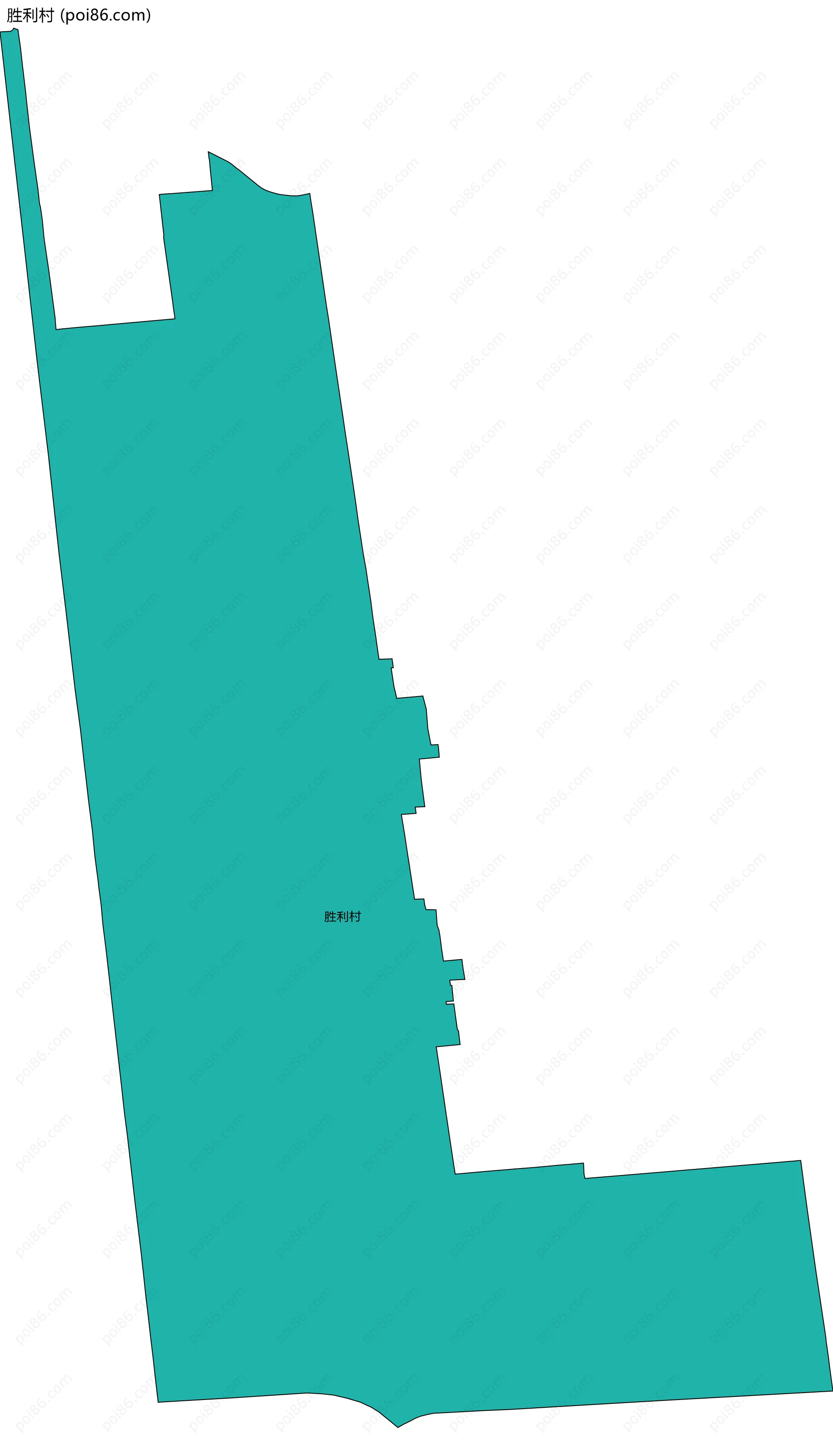 胜利村边界地图
