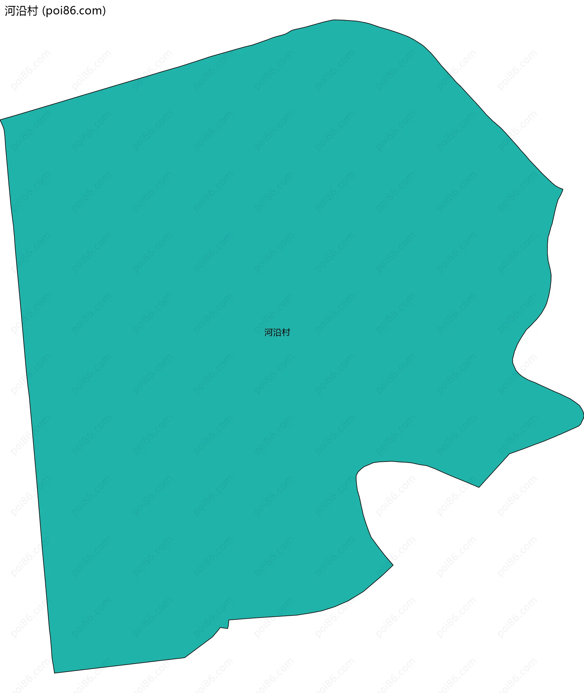 河沿村边界地图