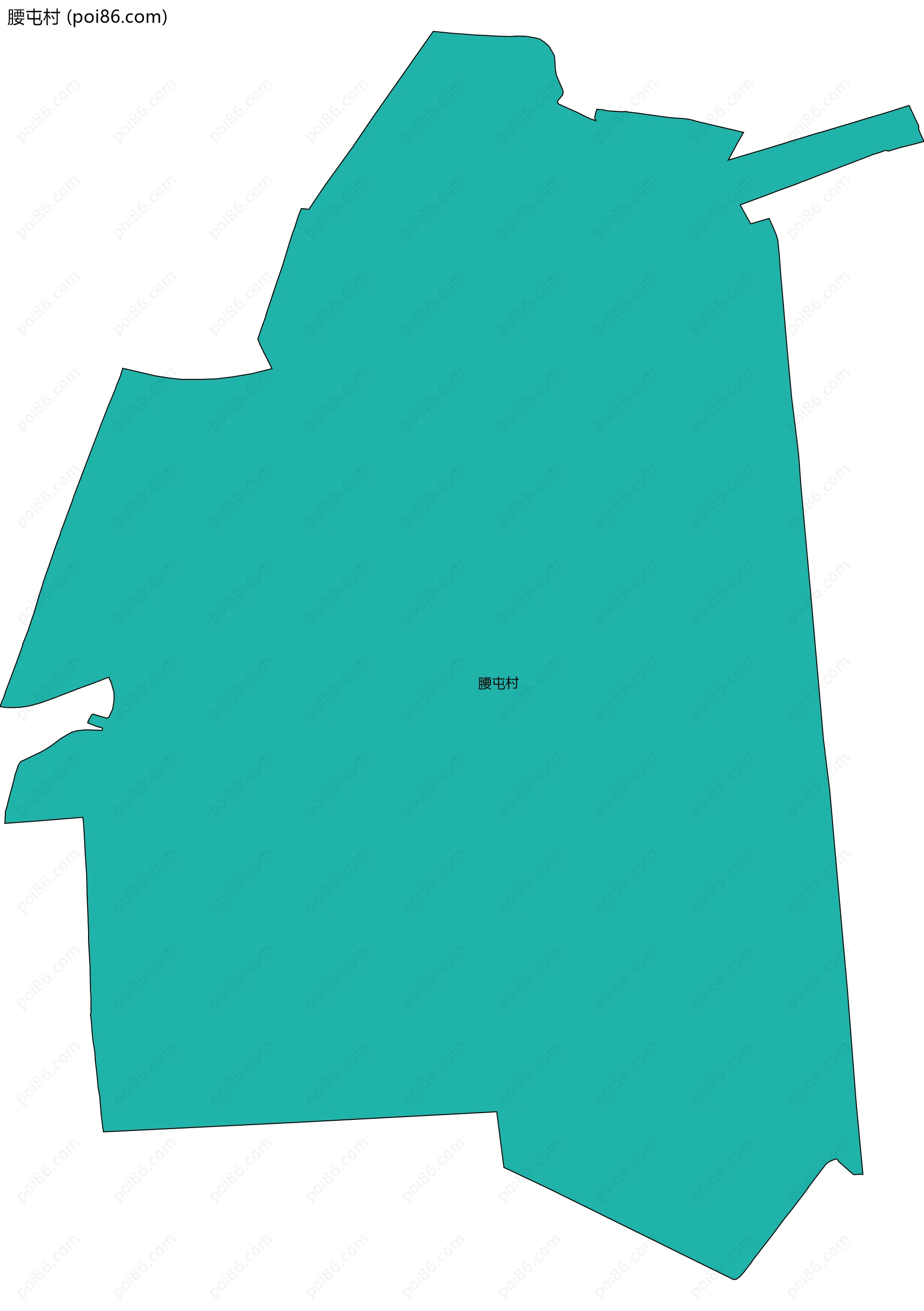 腰屯村边界地图