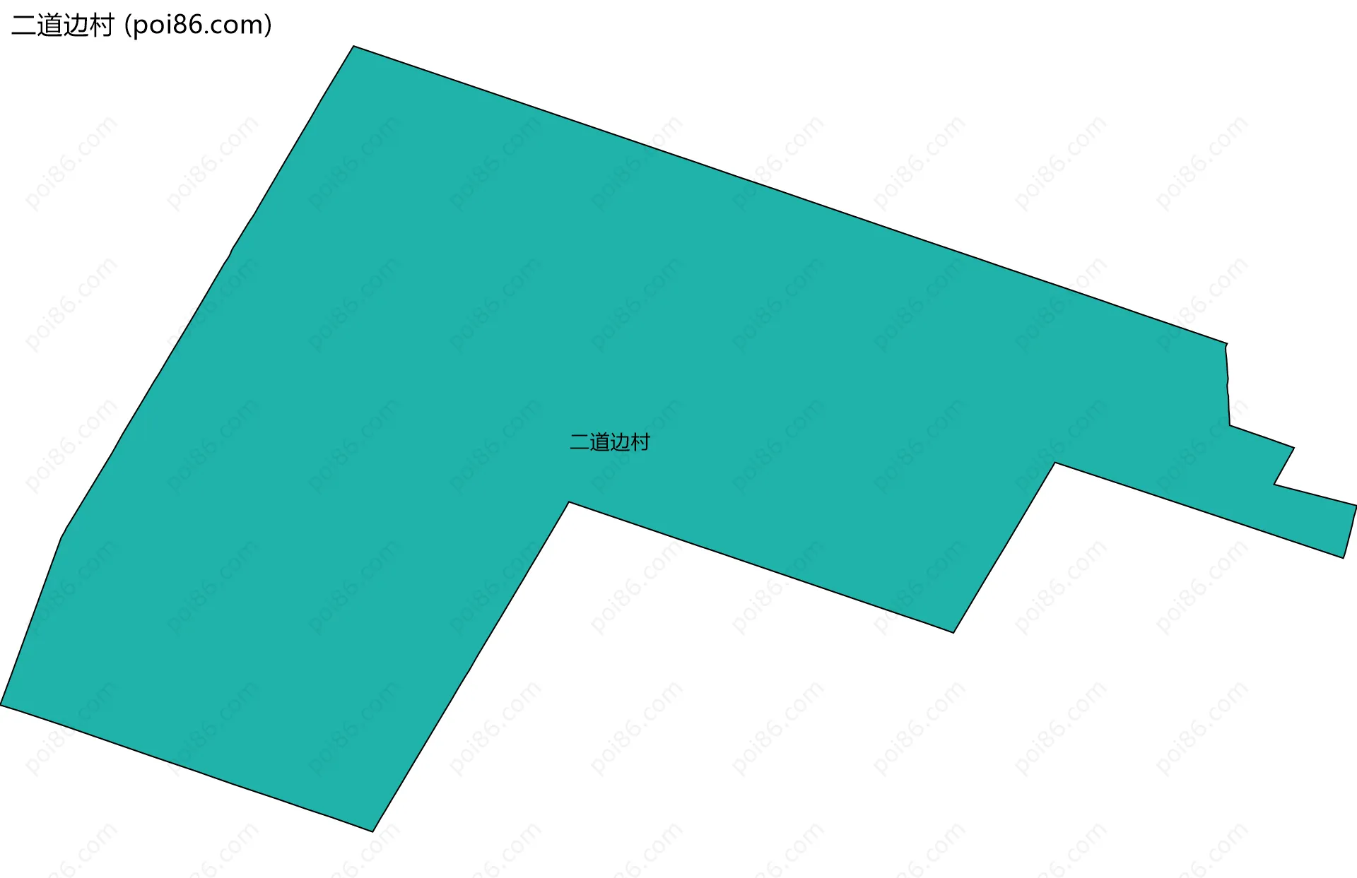 二道边村边界地图