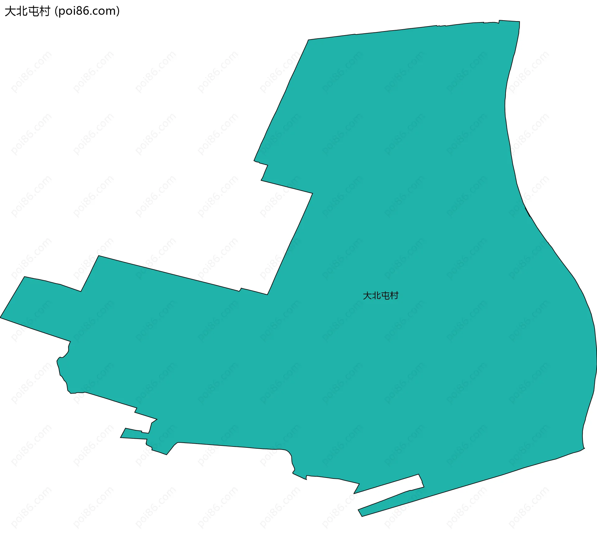 大北屯村边界地图