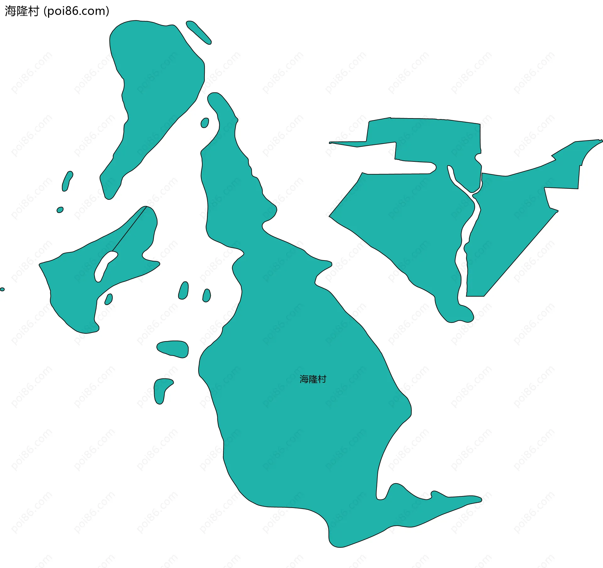 海隆村边界地图