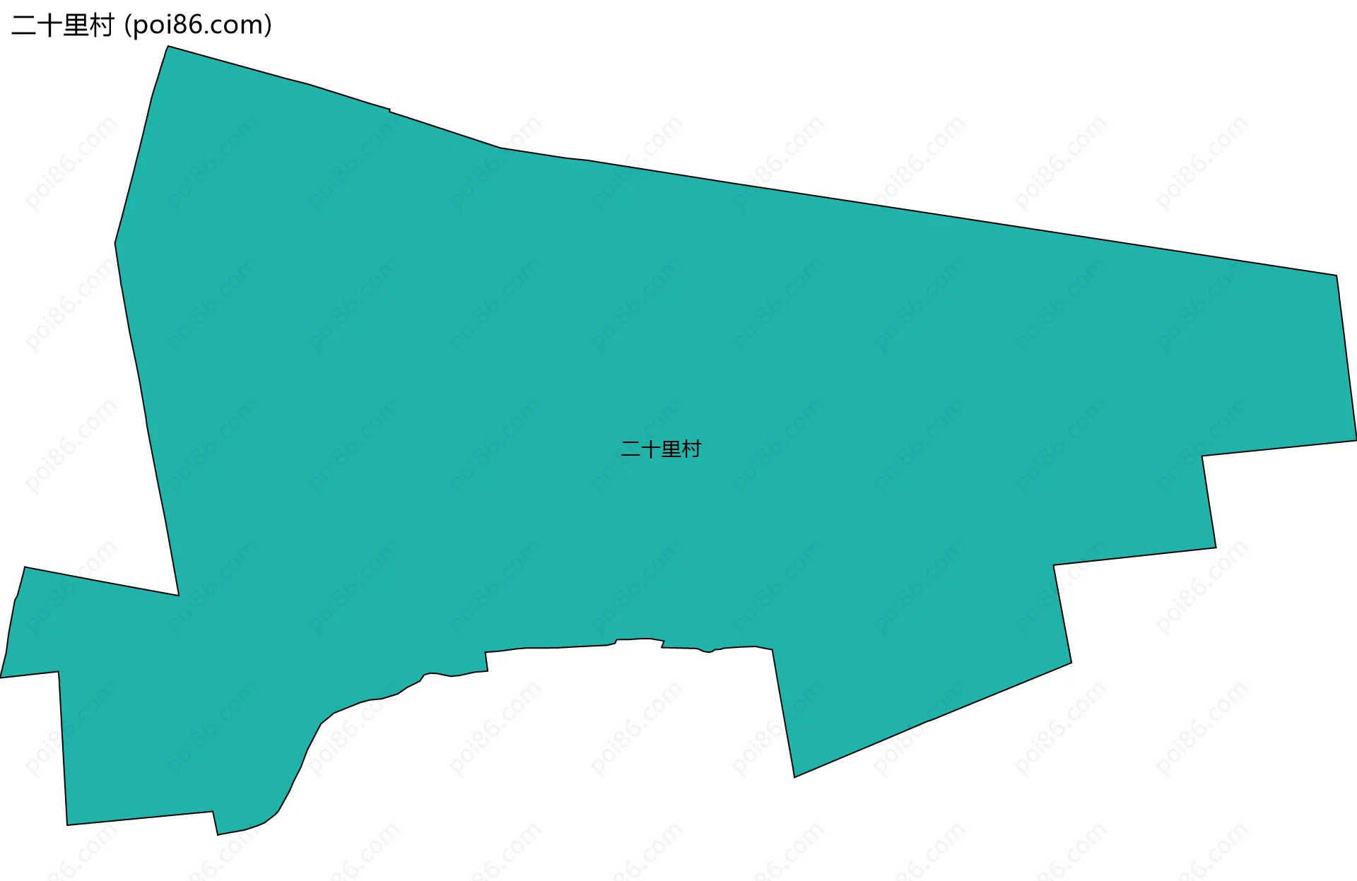 二十里村边界地图