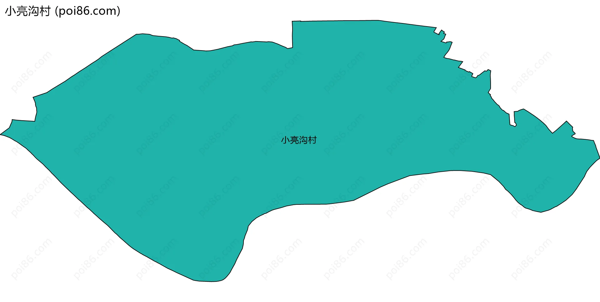 小亮沟村边界地图