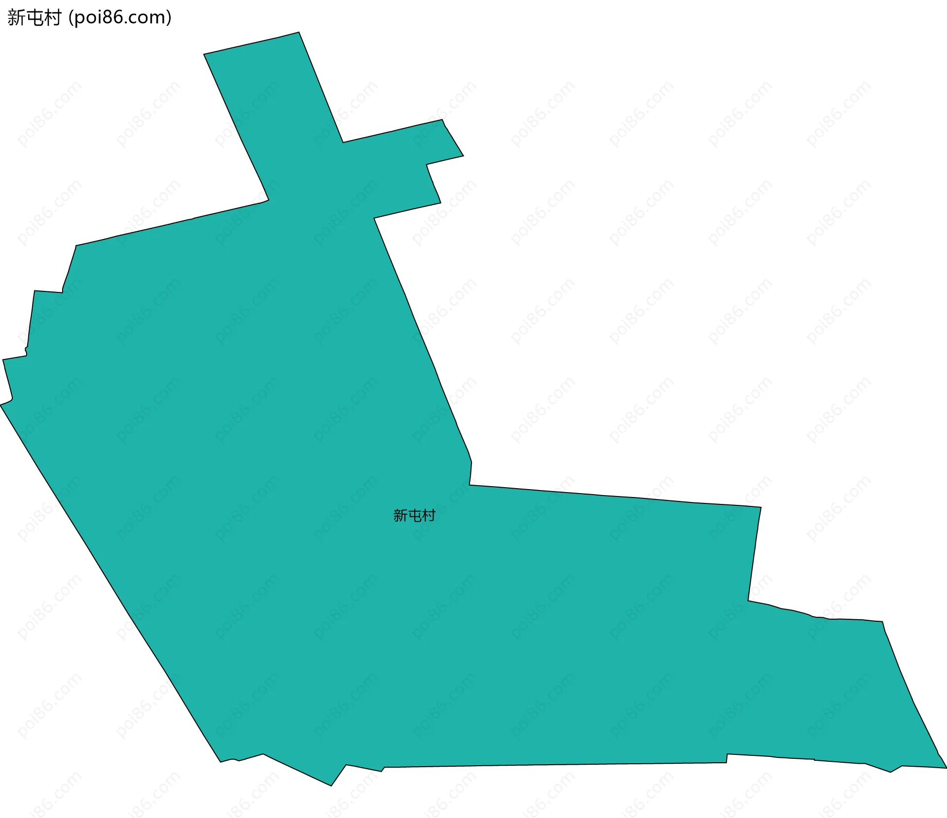 新屯村边界地图