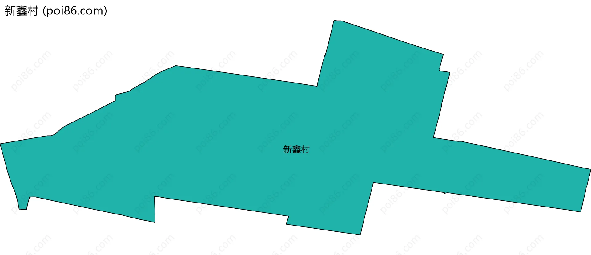 新鑫村边界地图