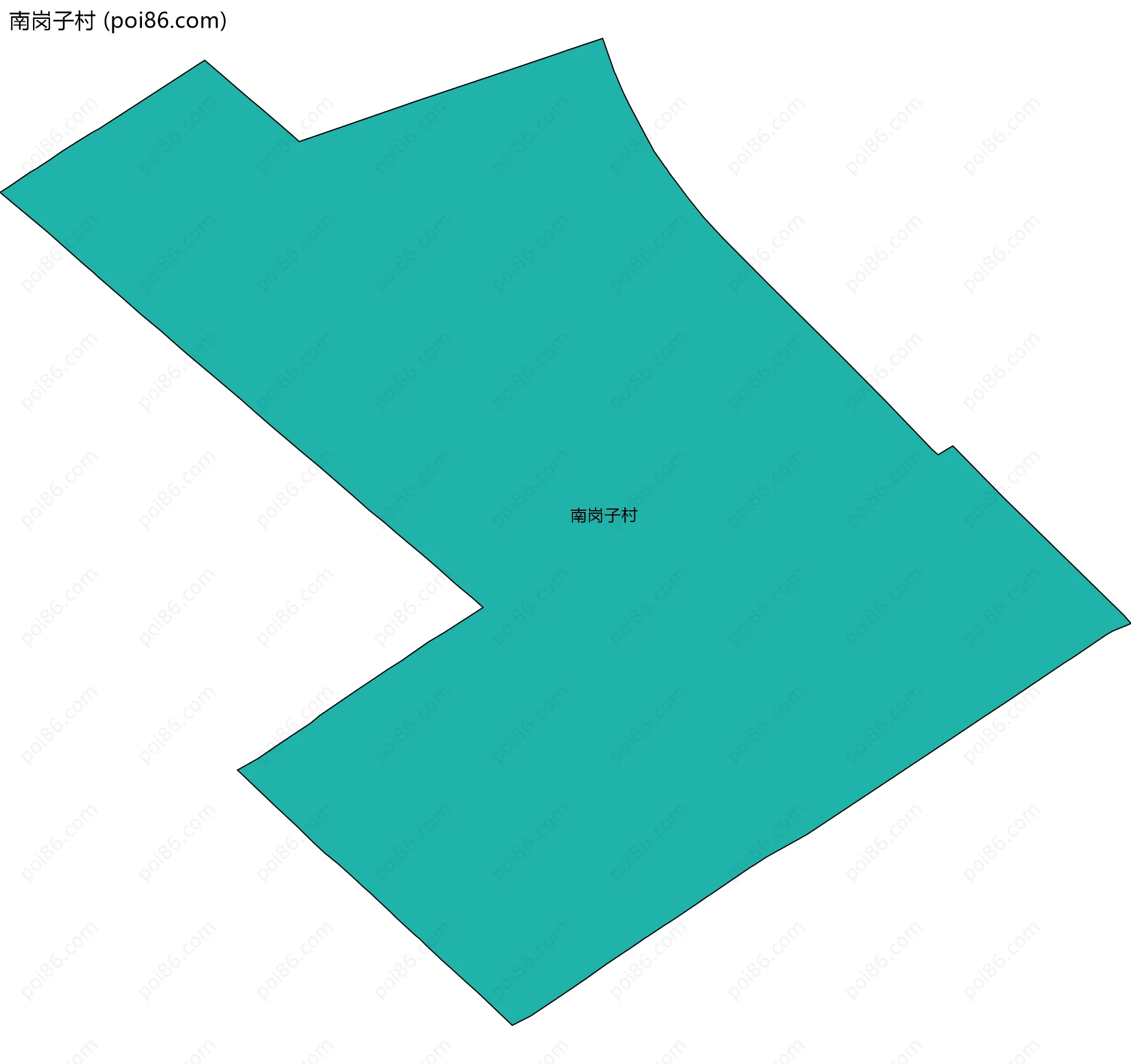 南岗子村边界地图