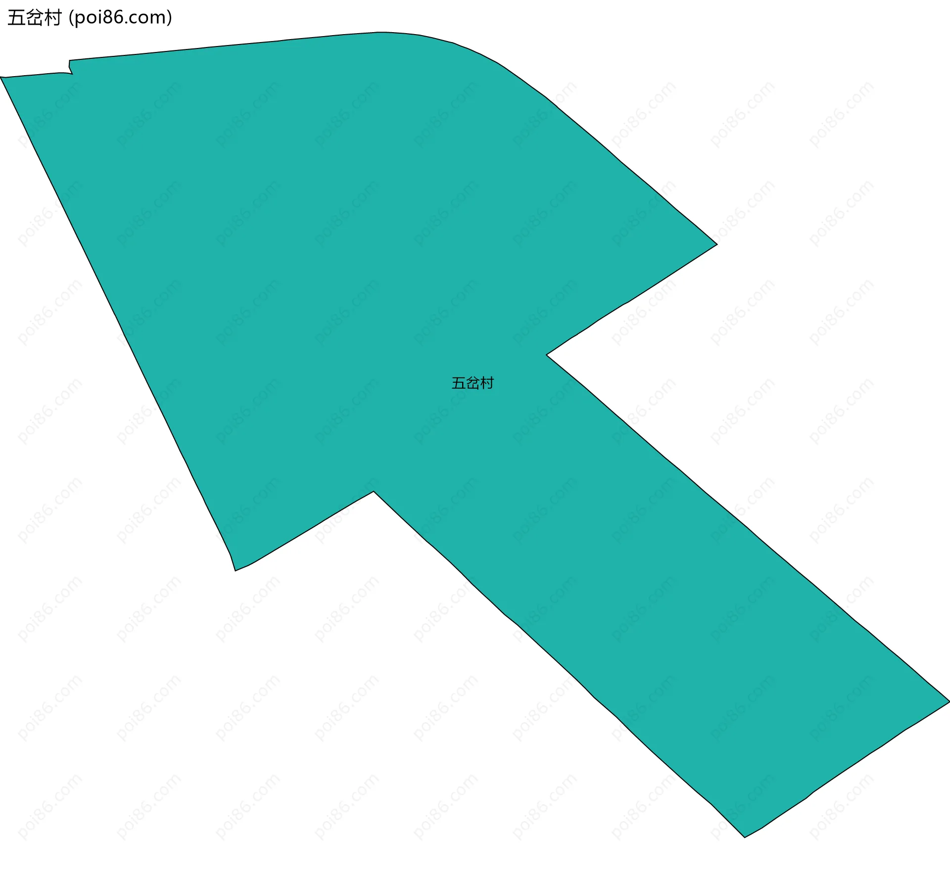 五岔村边界地图