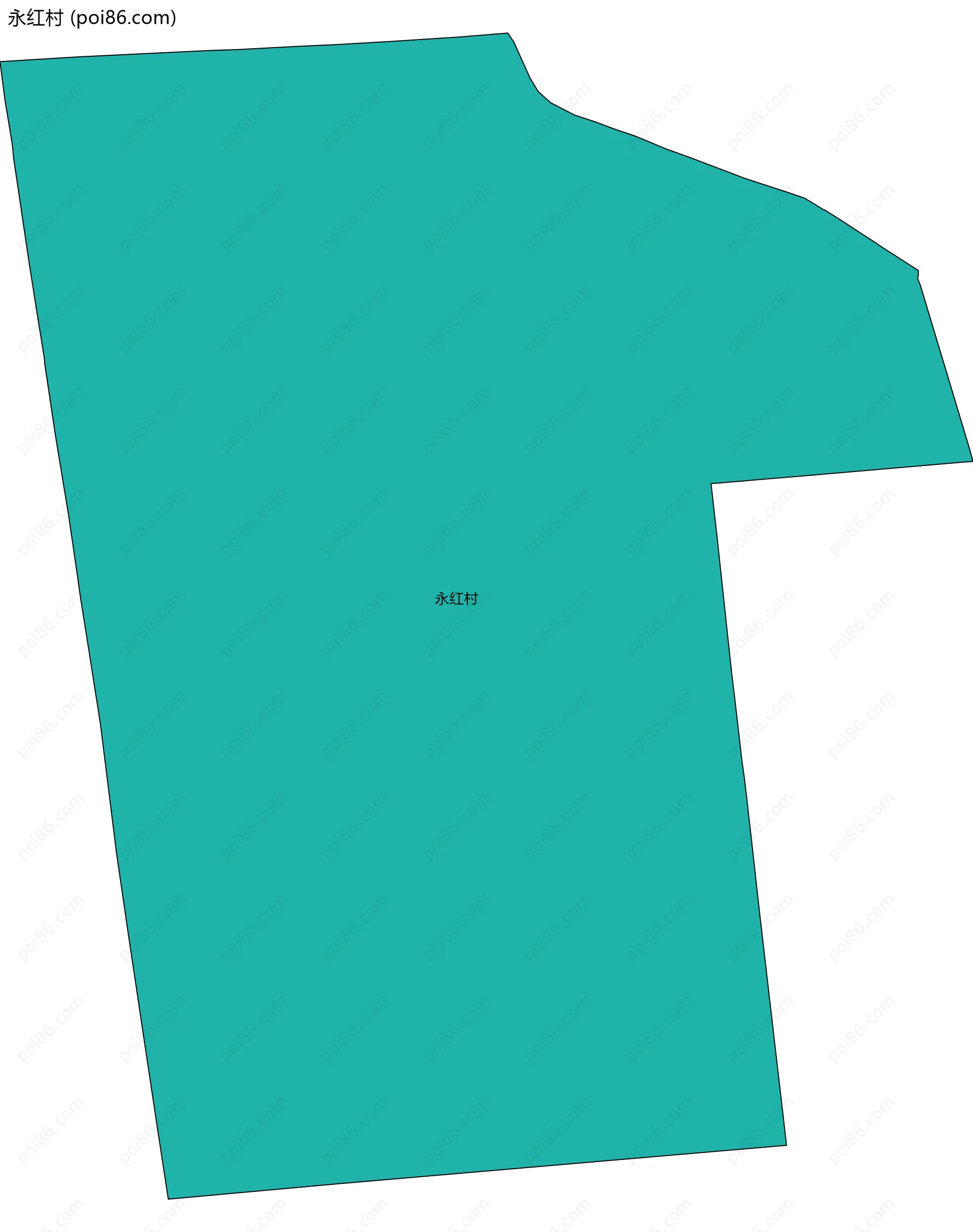 永红村边界地图