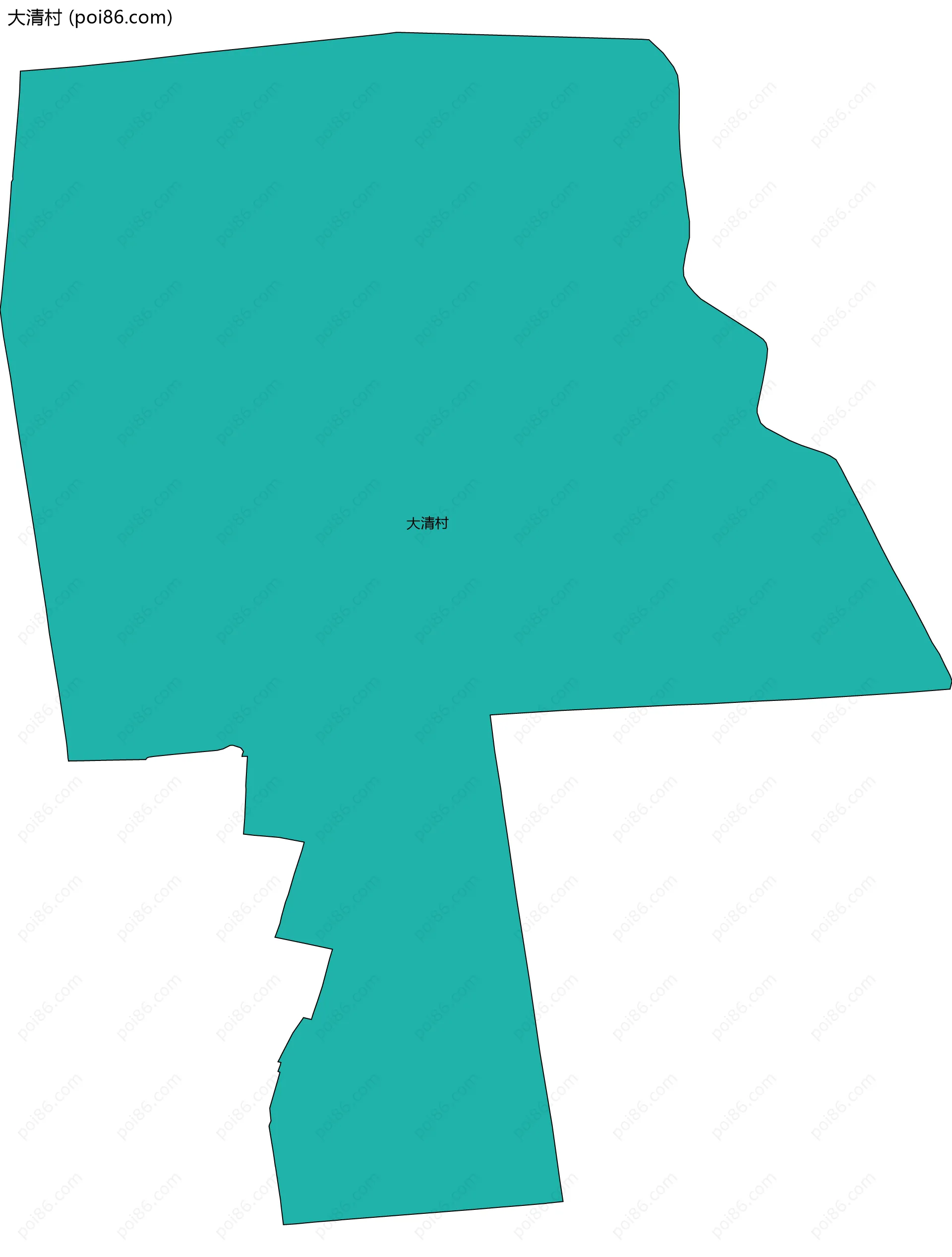 大清村边界地图