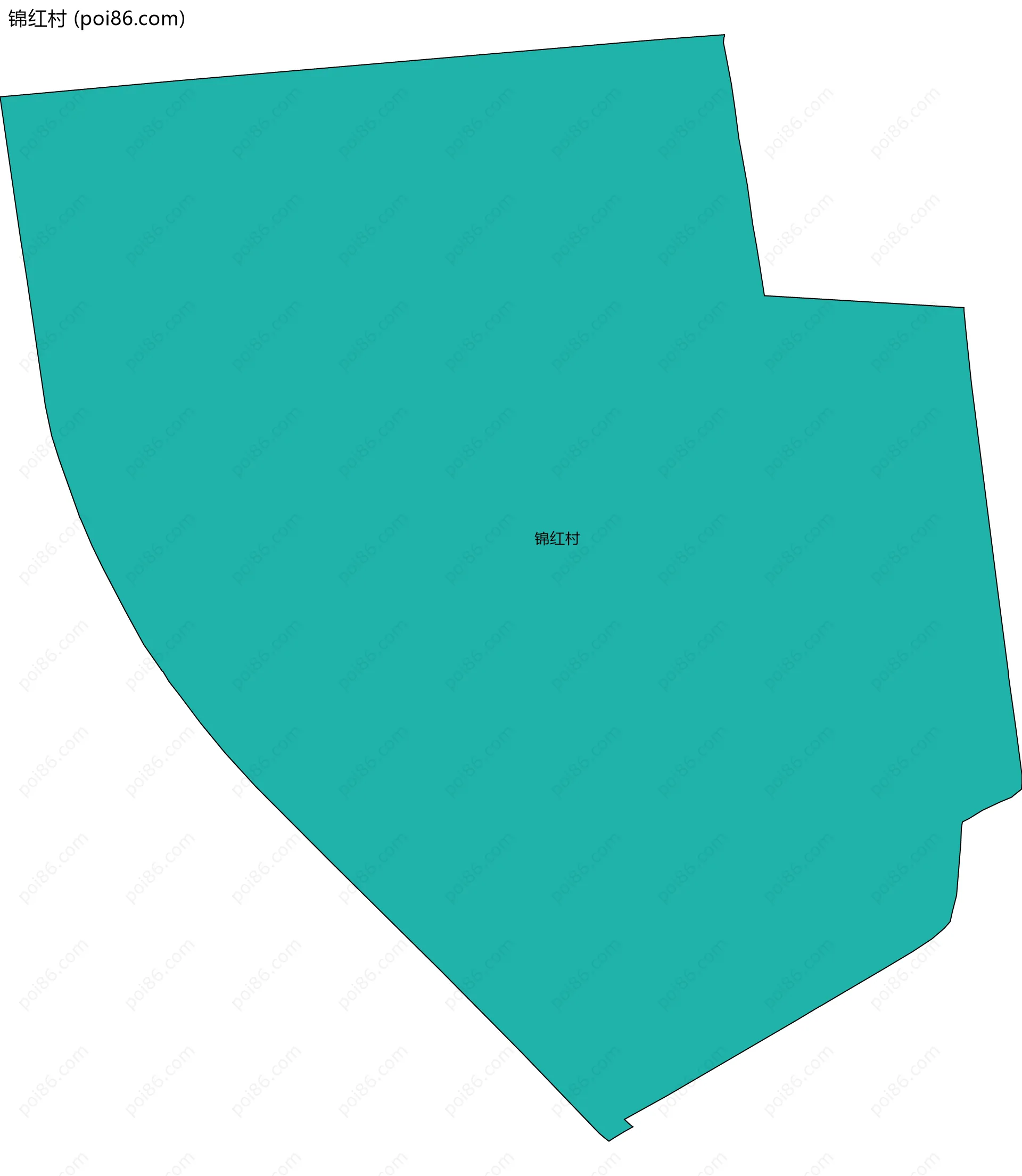 锦红村边界地图