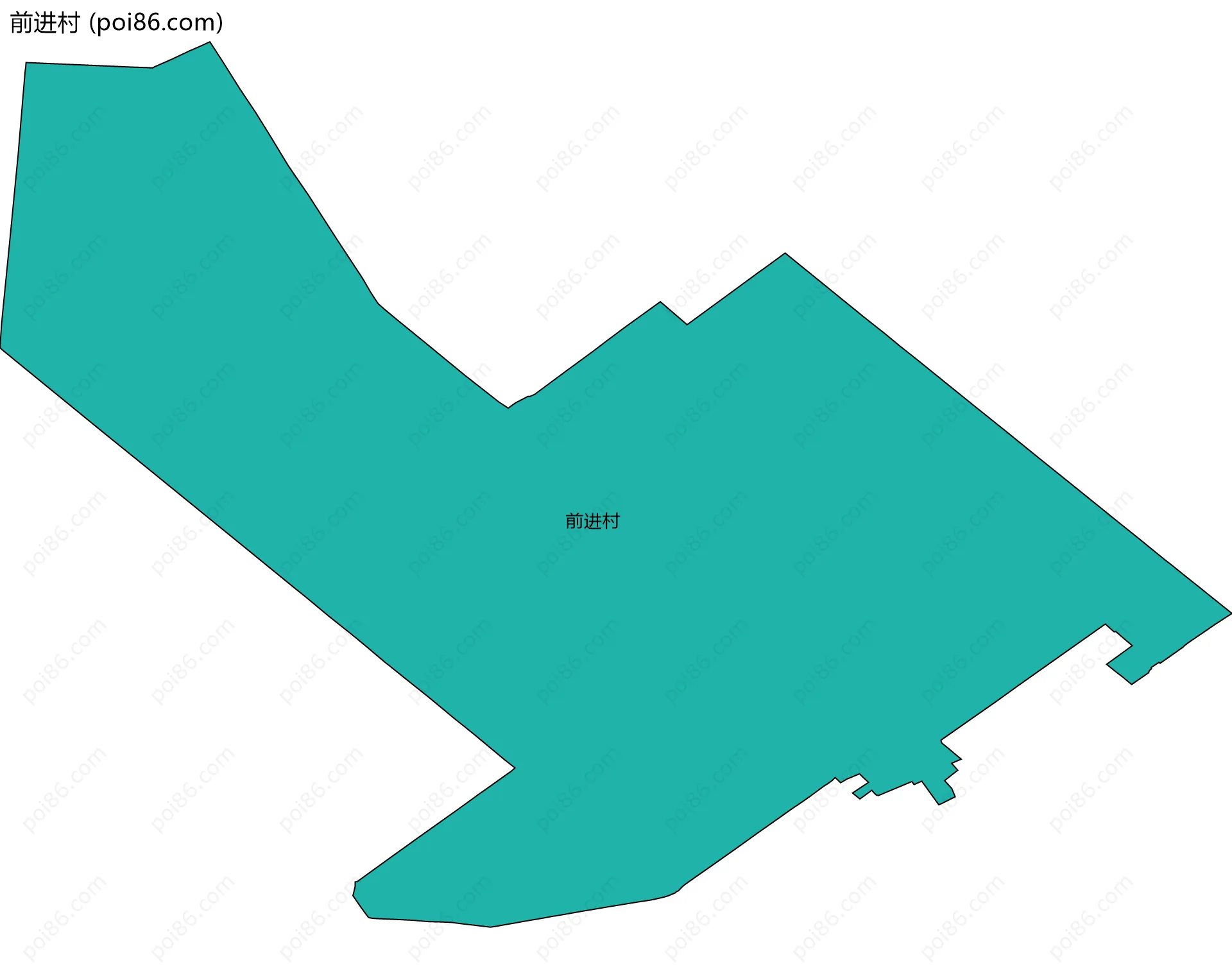 前进村边界地图
