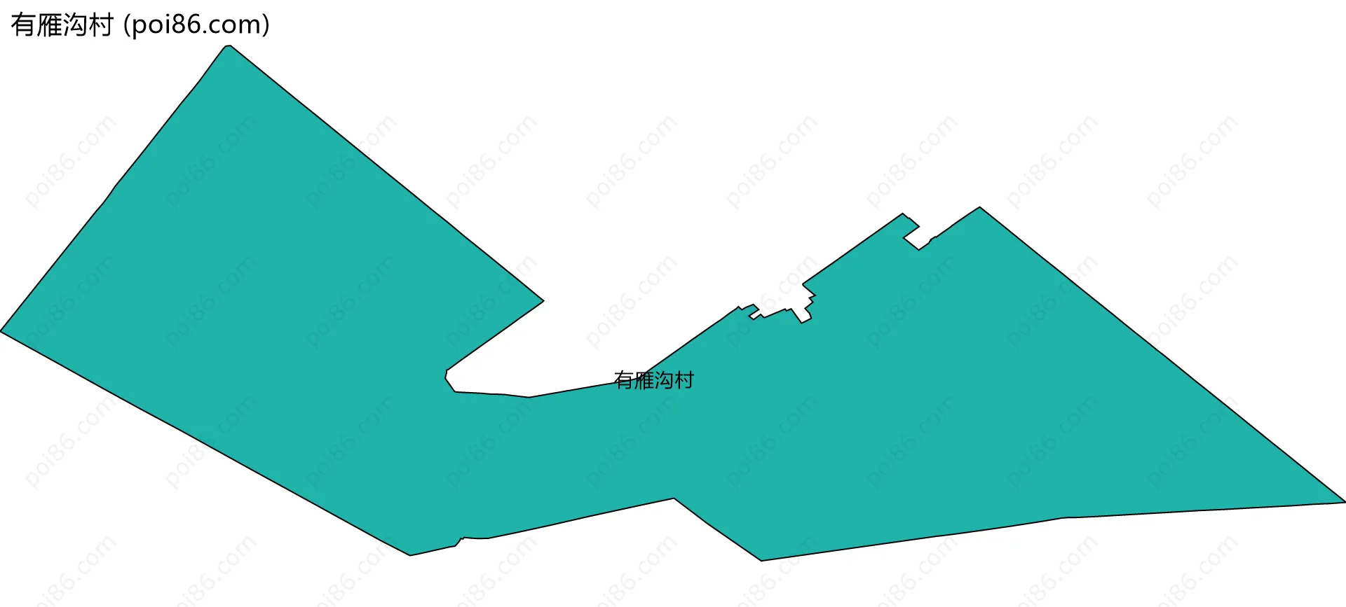 有雁沟村边界地图