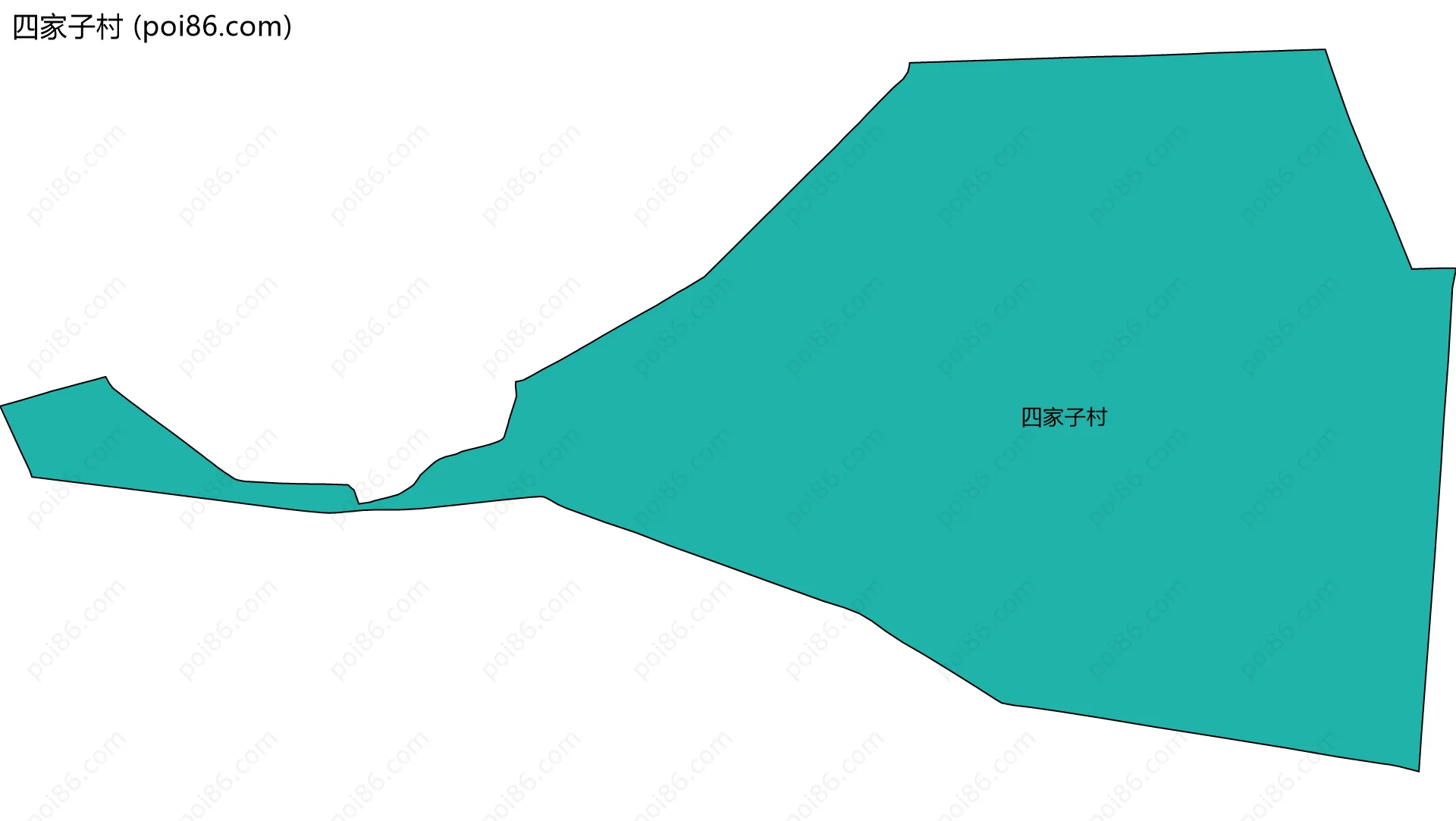 四家子村边界地图