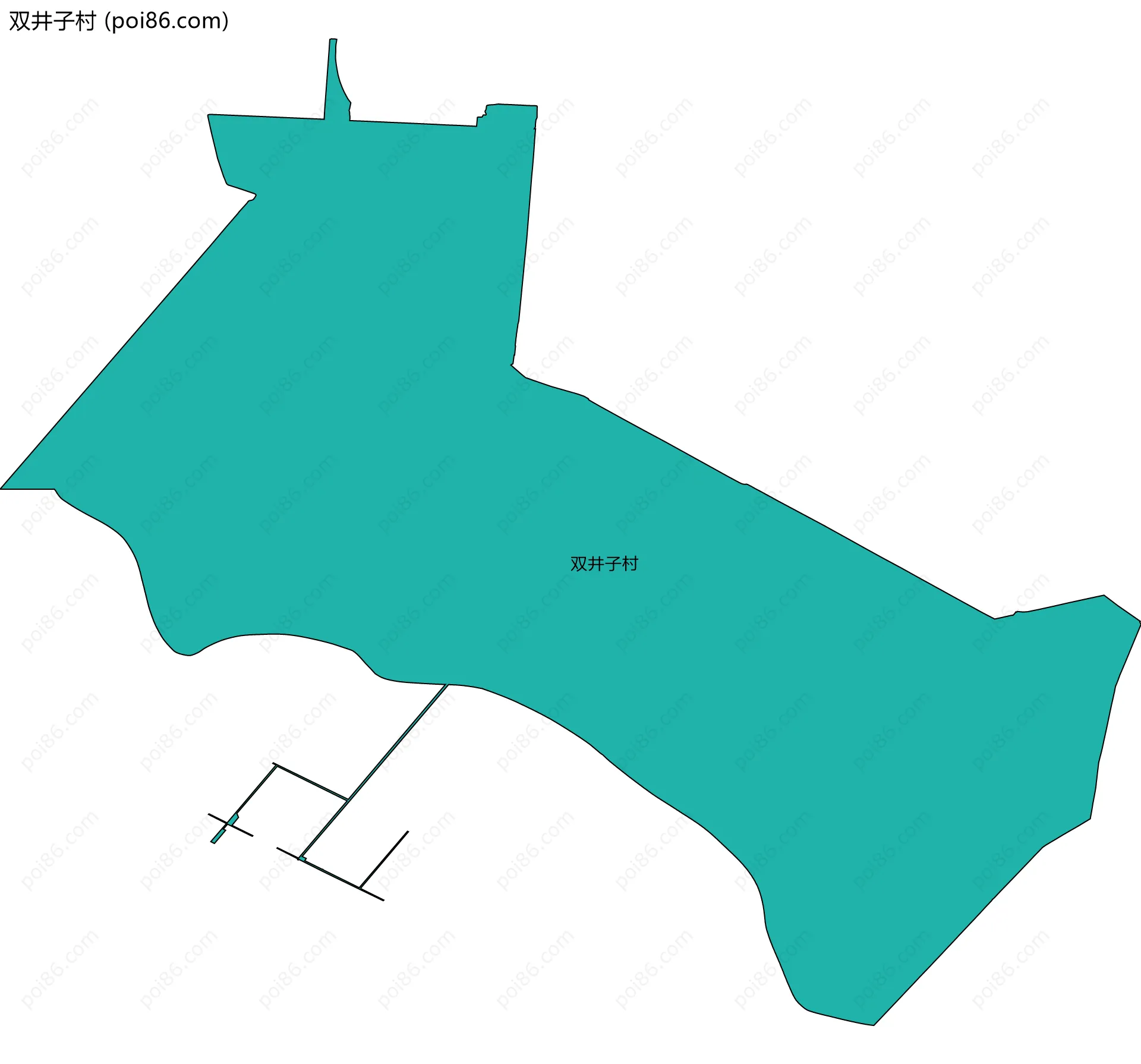 双井子村边界地图
