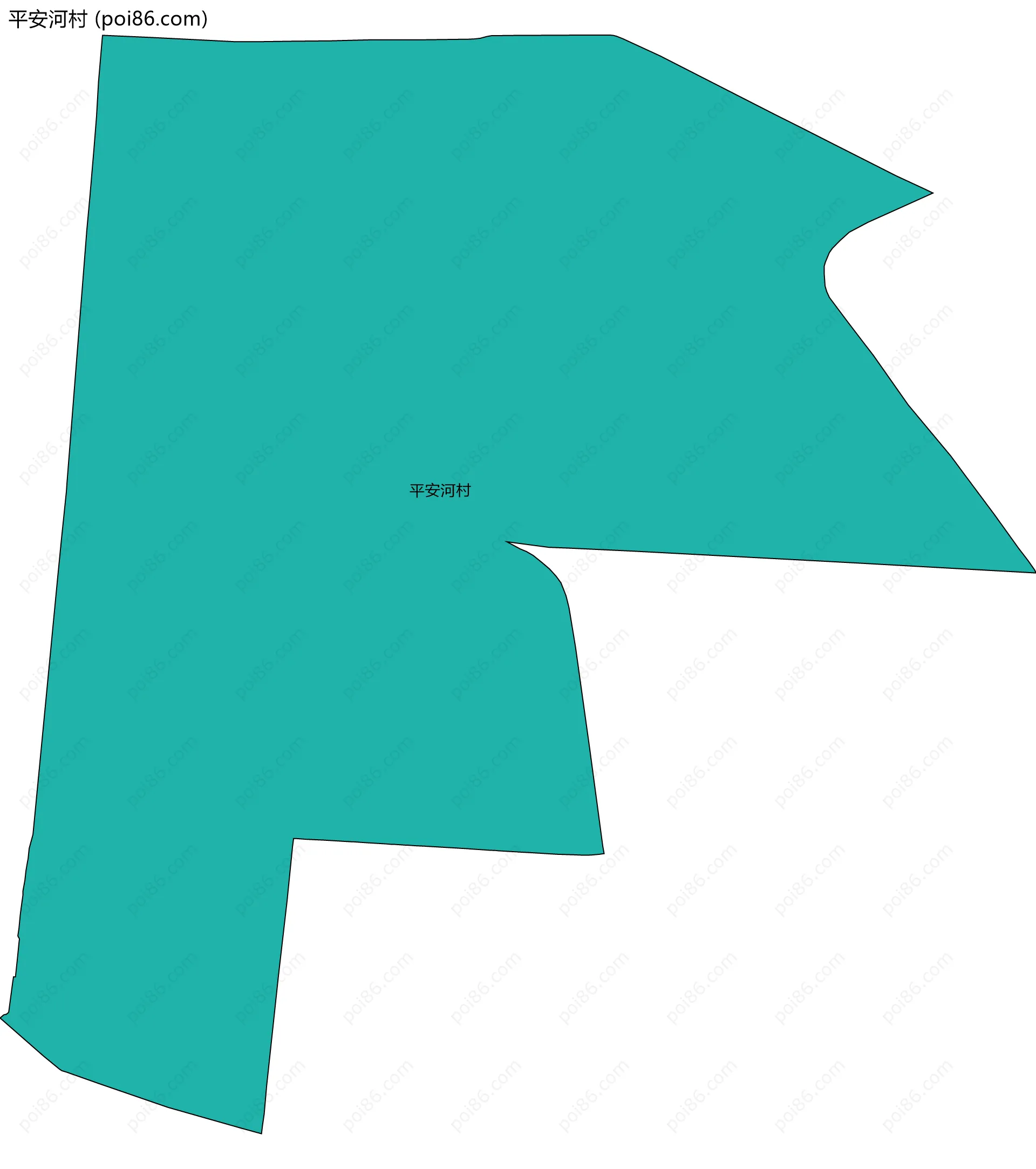 平安河村边界地图