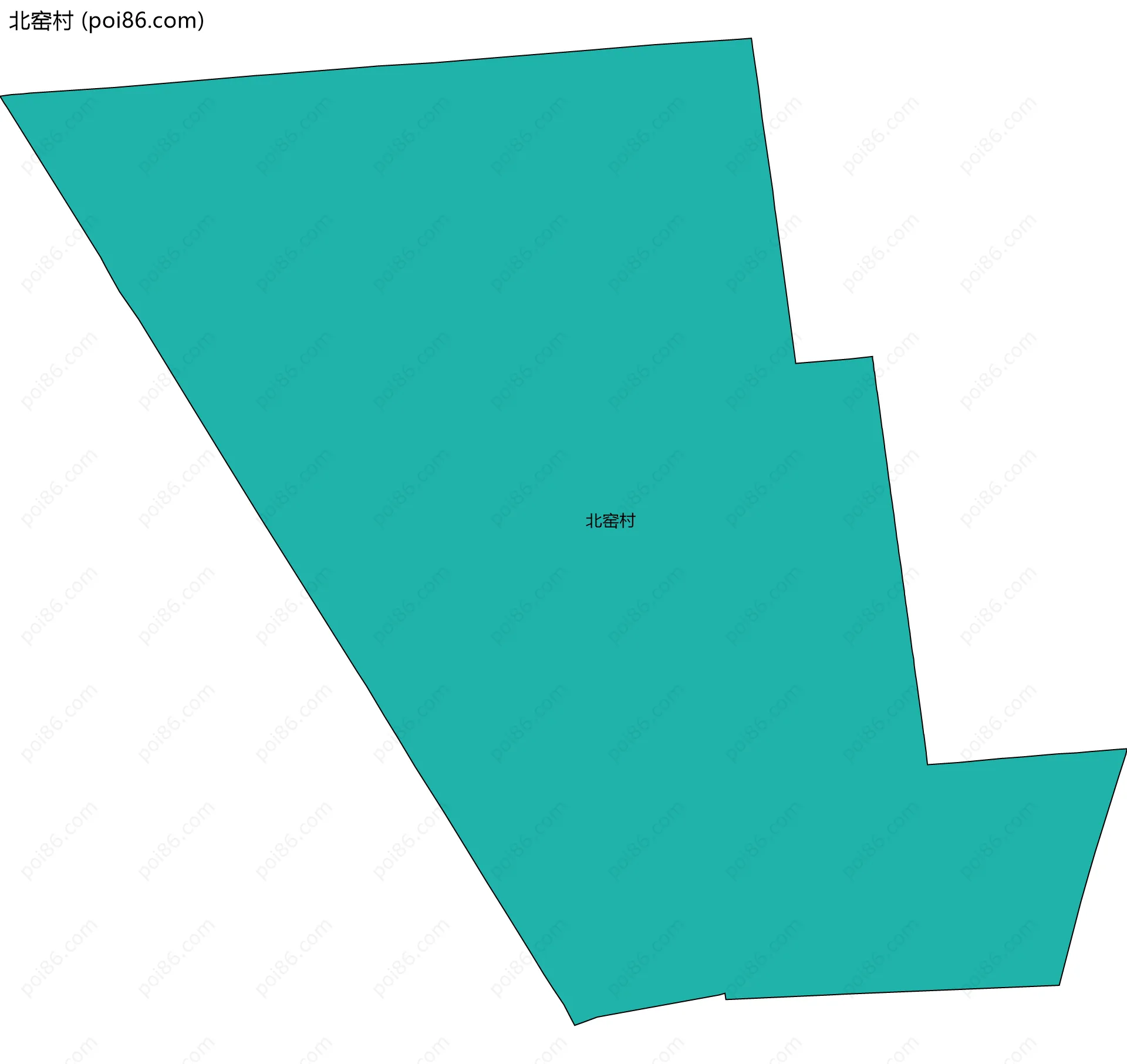 北窑村边界地图