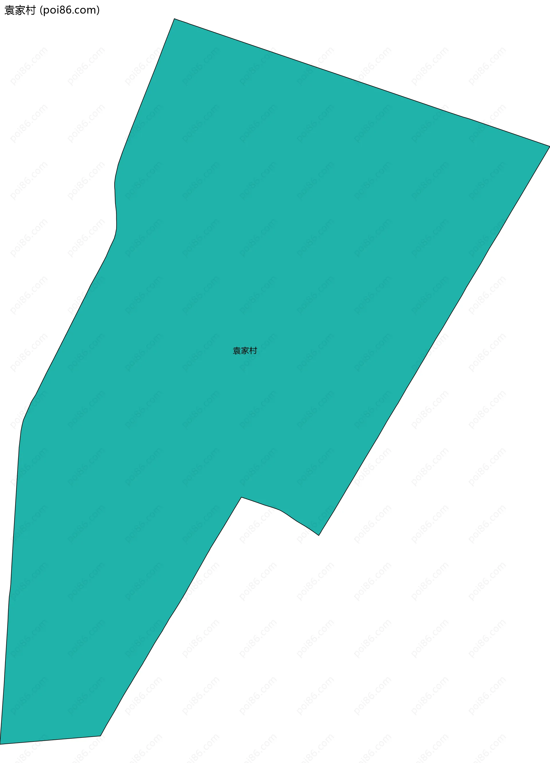 袁家村边界地图