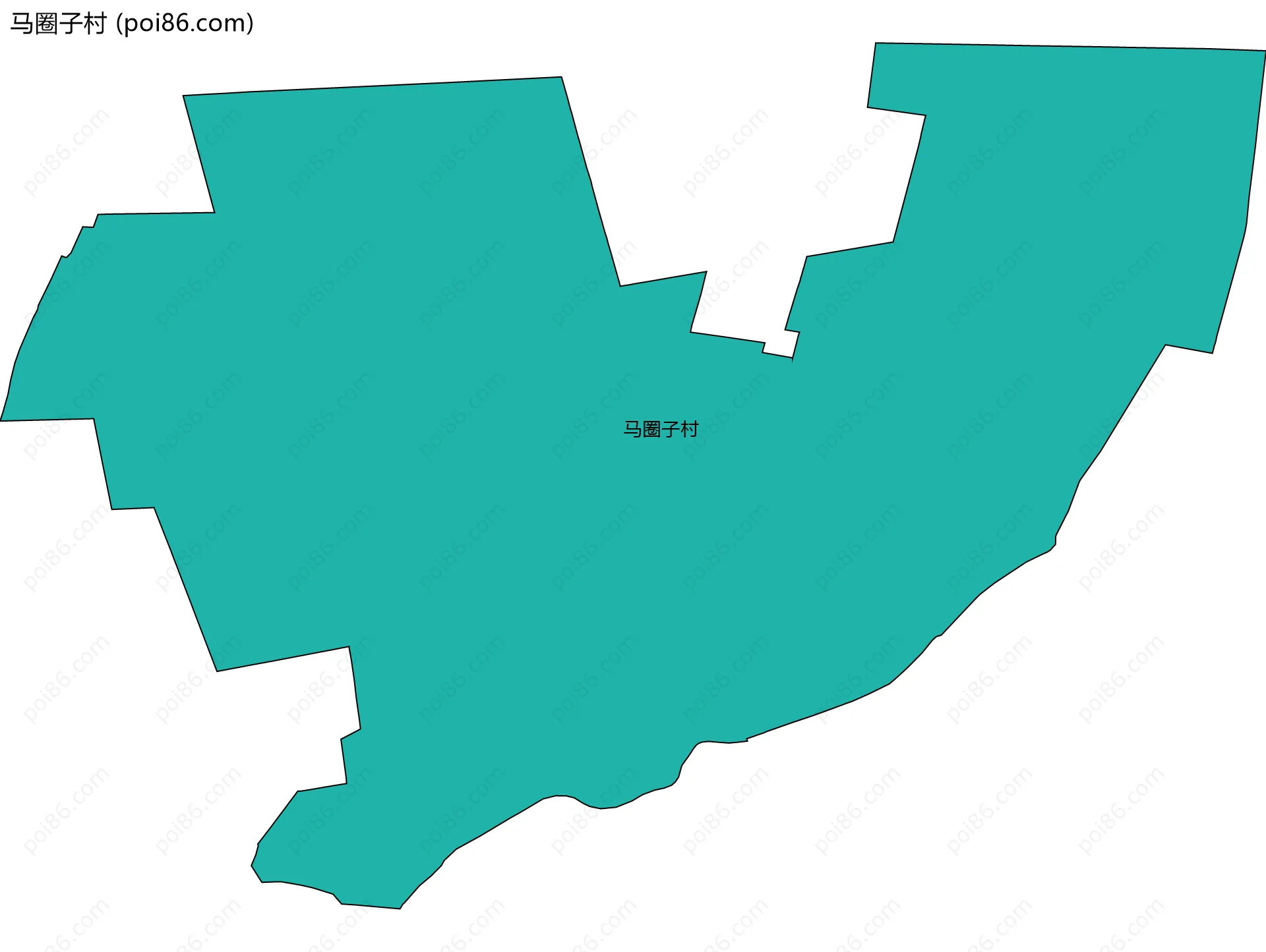 马圈子村边界地图