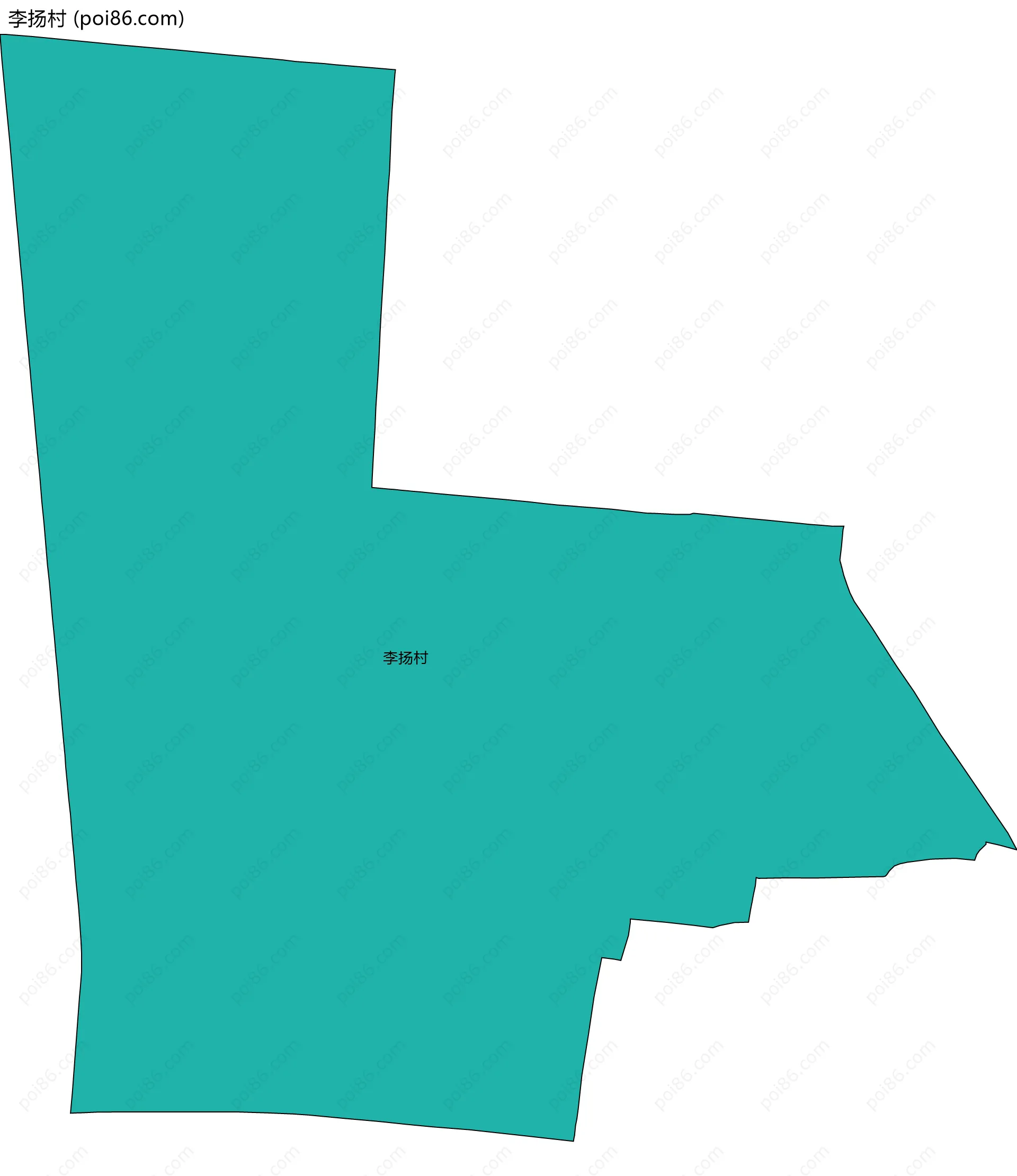 李扬村边界地图