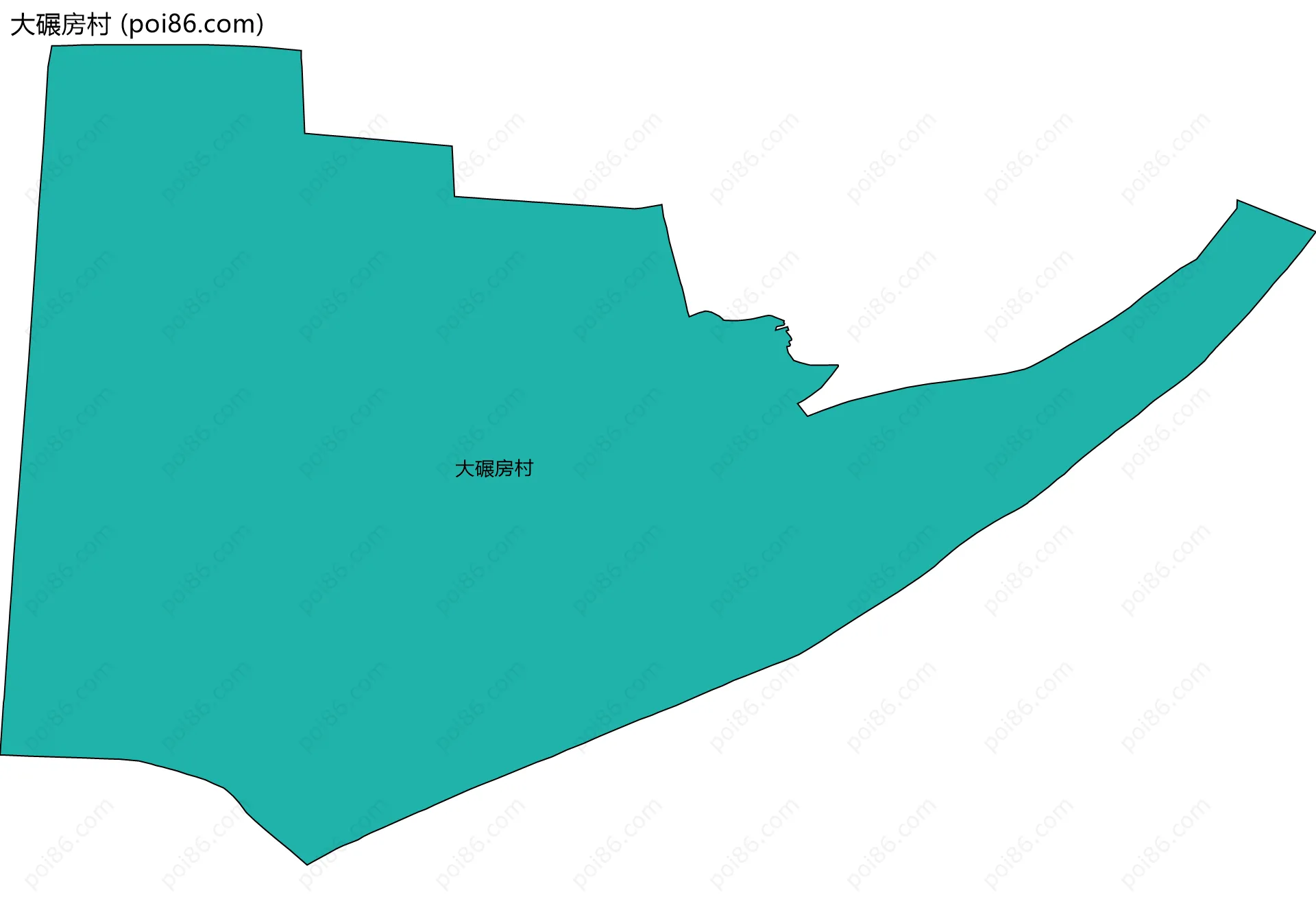 大碾房村边界地图