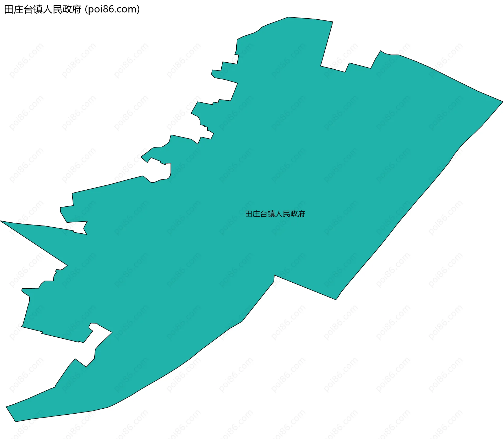 田庄台镇人民政府边界地图