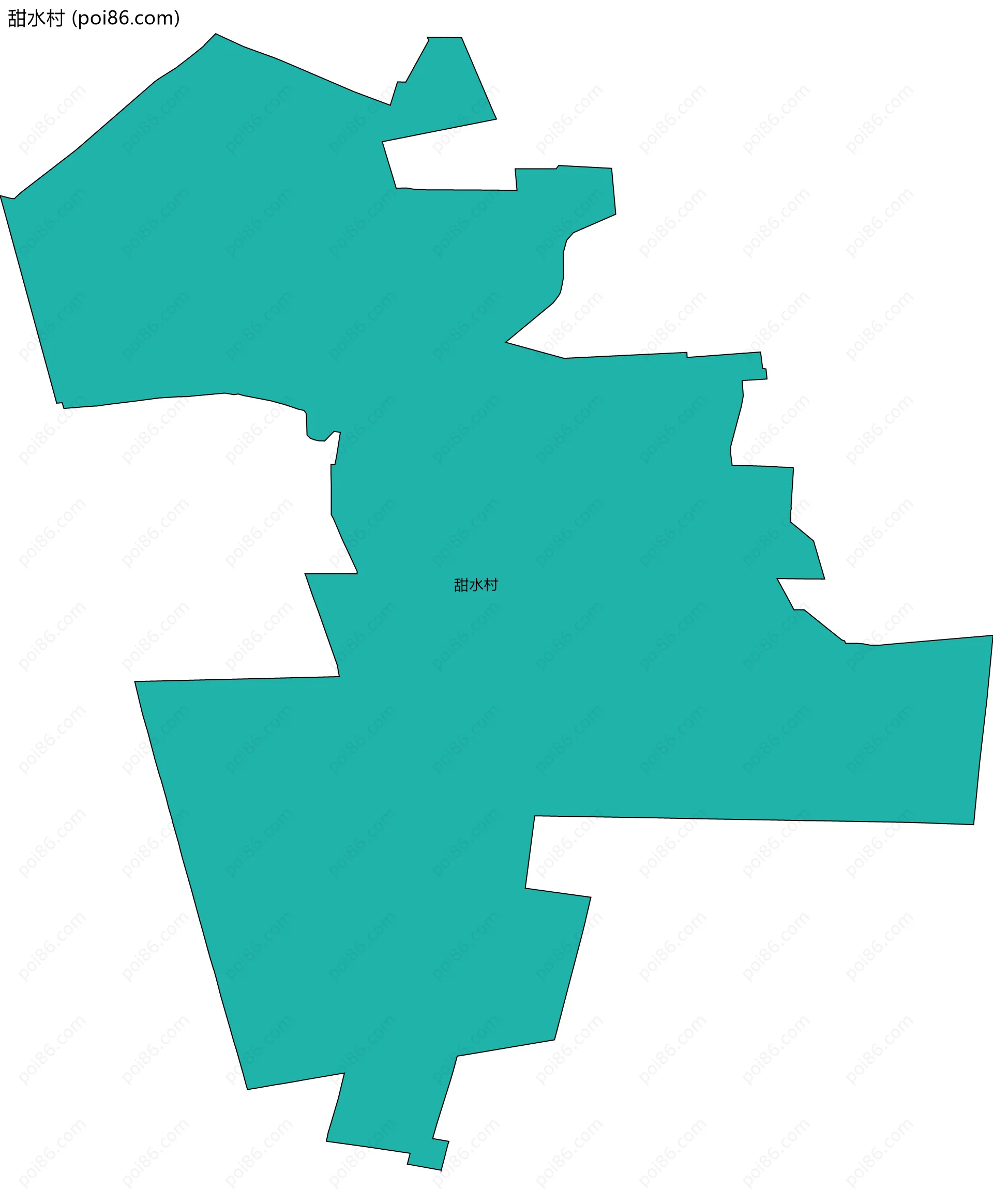 甜水村边界地图