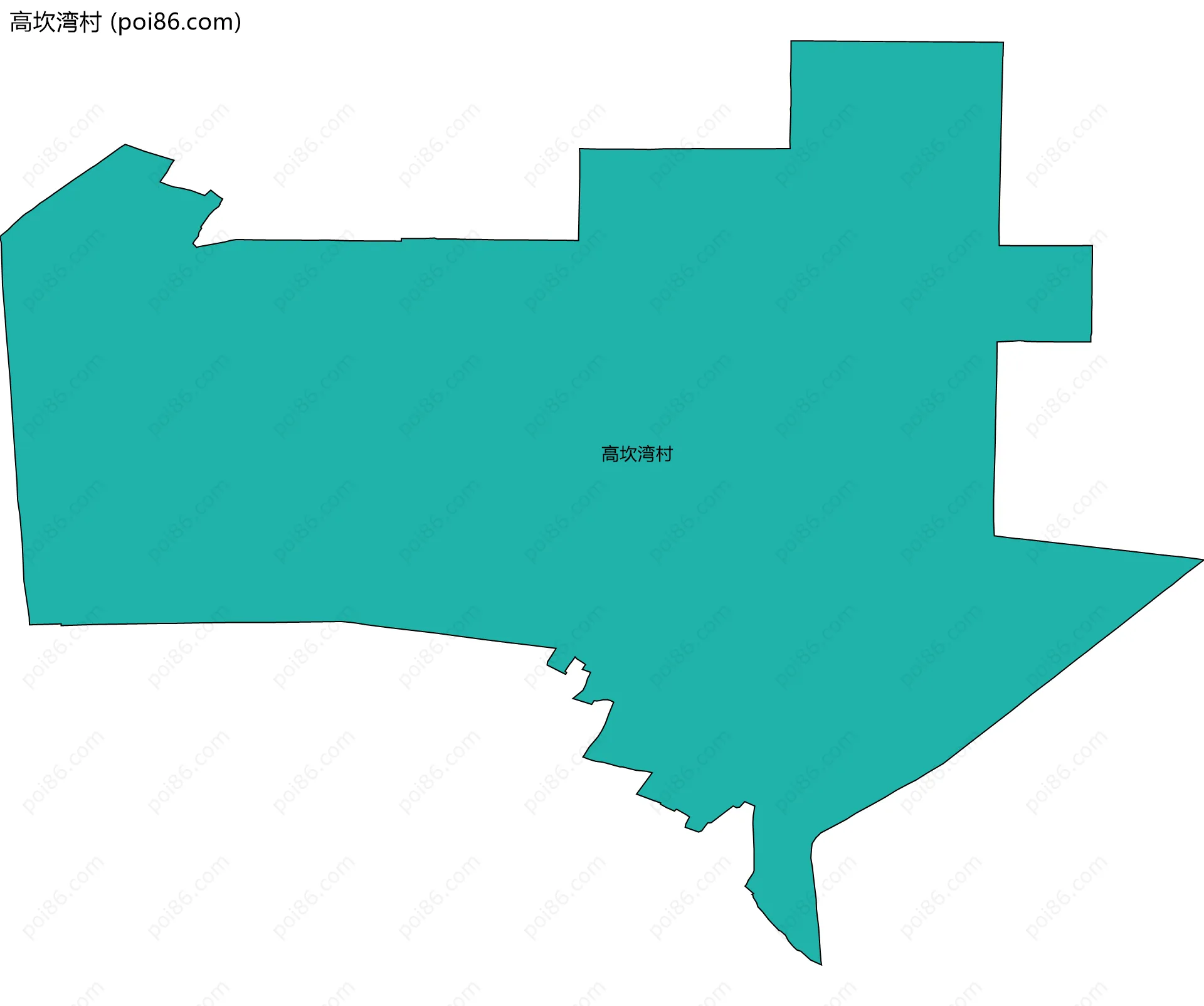 高坎湾村边界地图