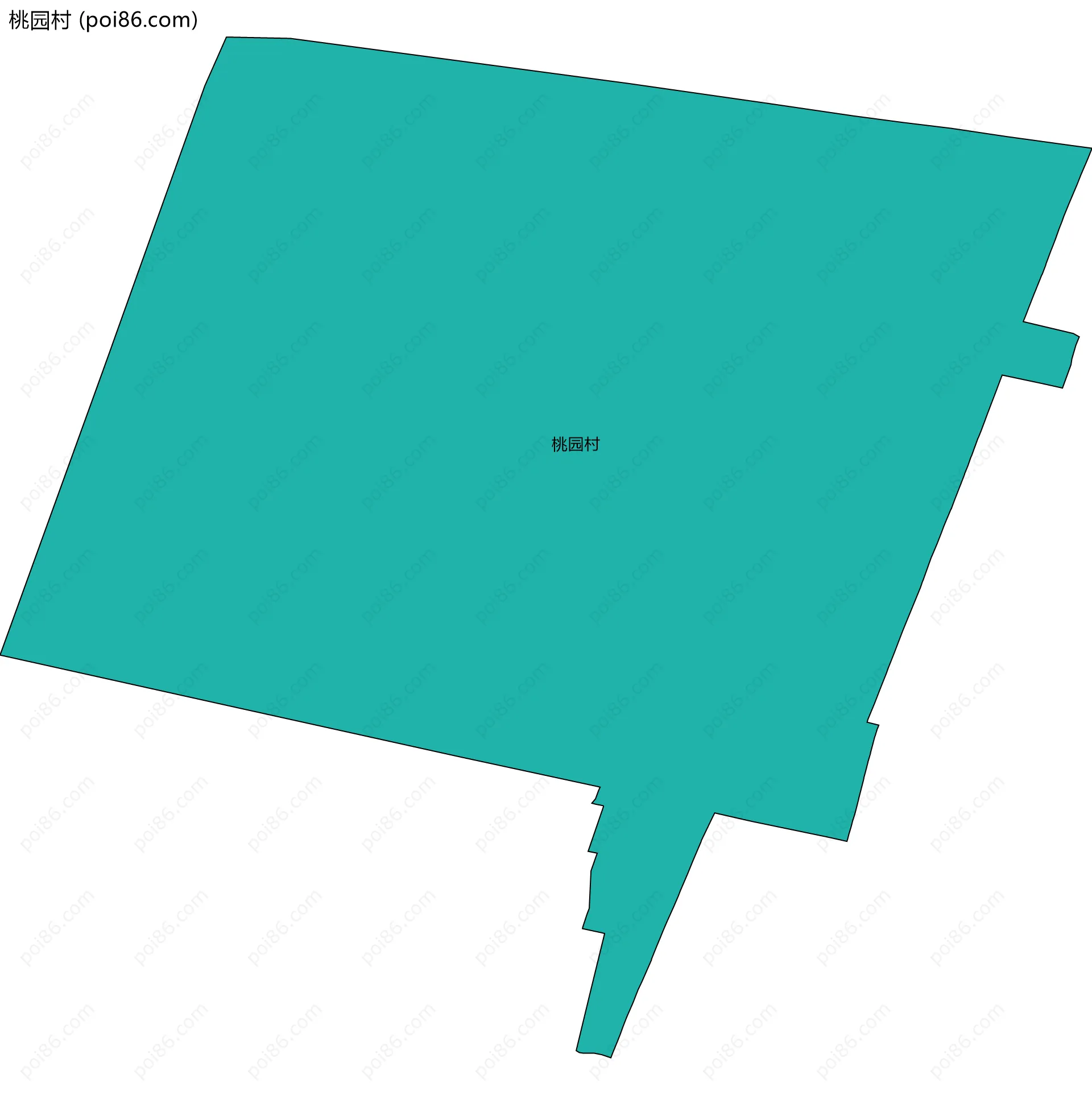 桃园村边界地图