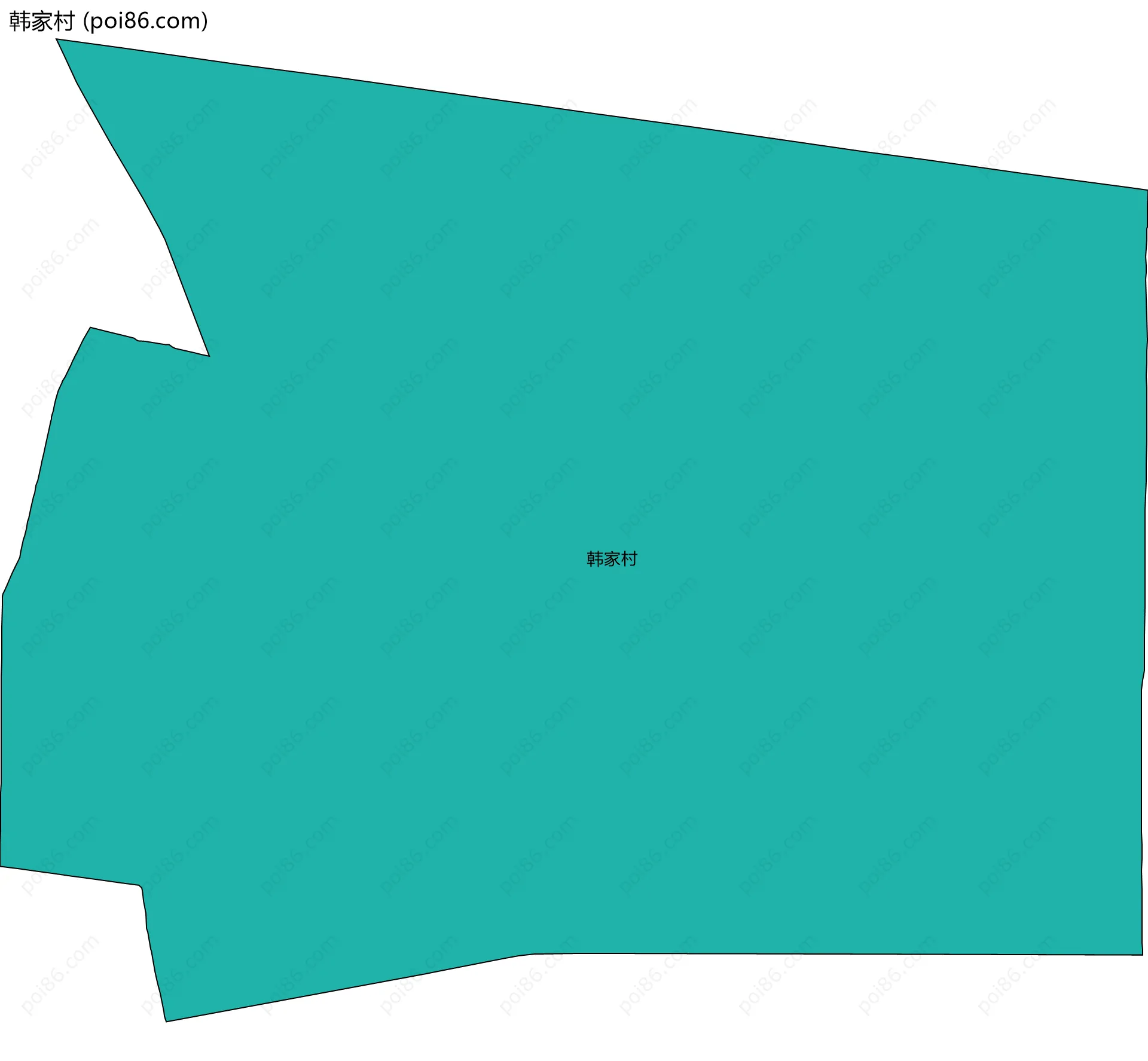 韩家村边界地图