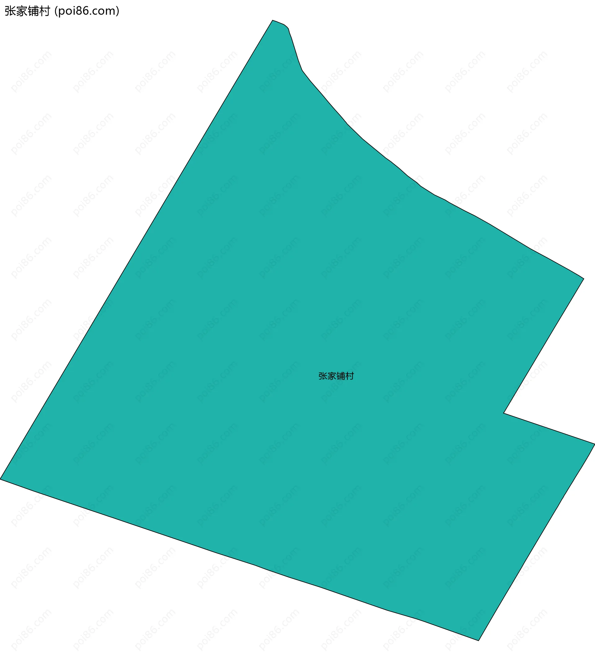 张家铺村边界地图