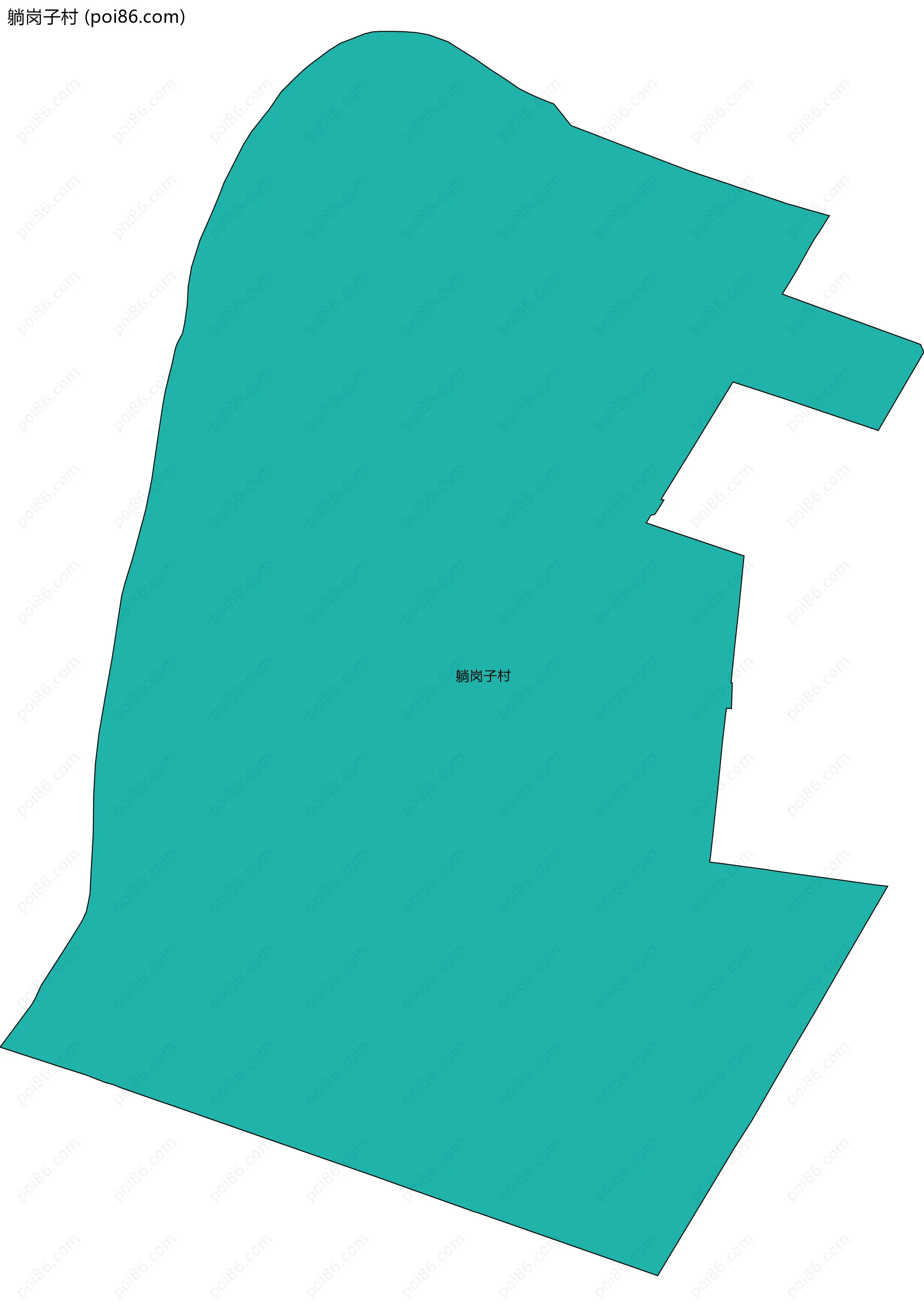 躺岗子村边界地图