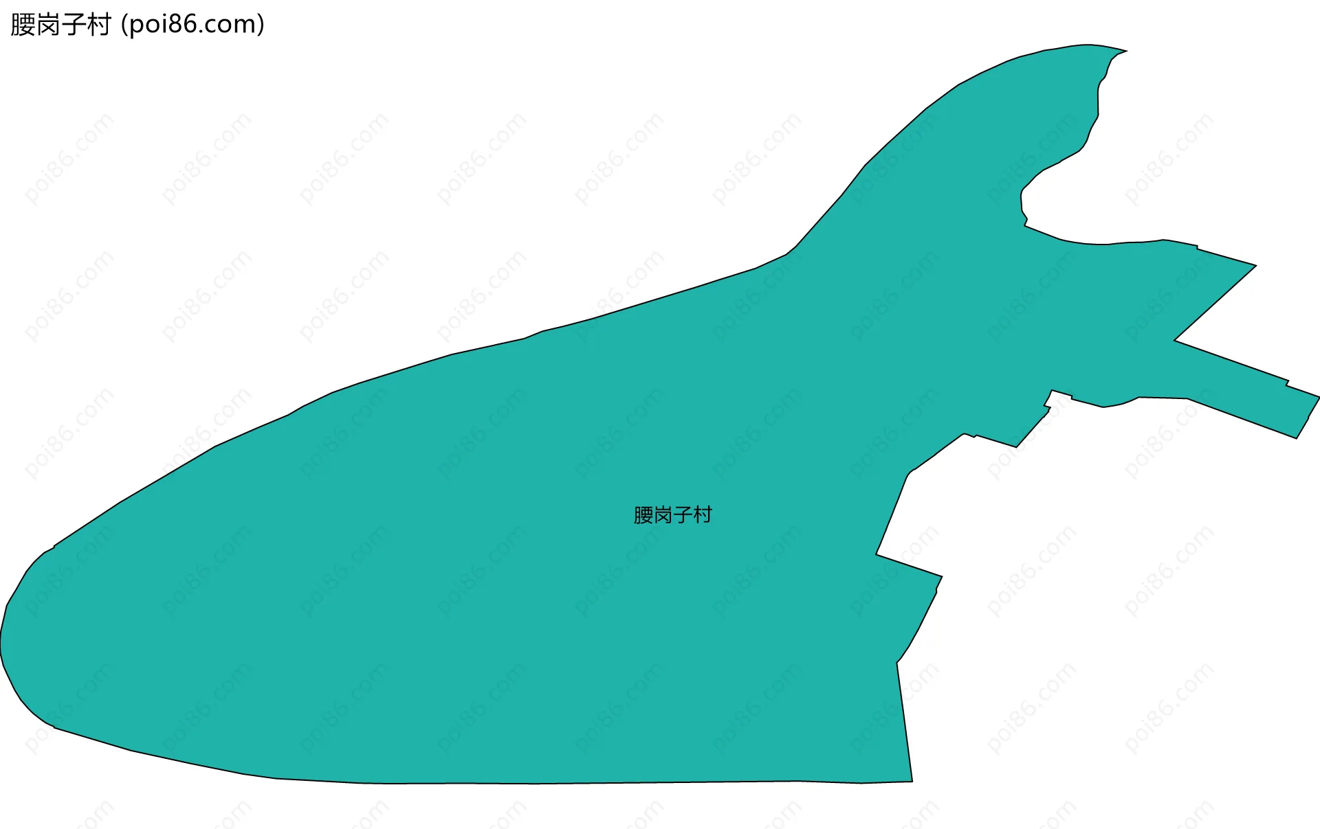 腰岗子村边界地图