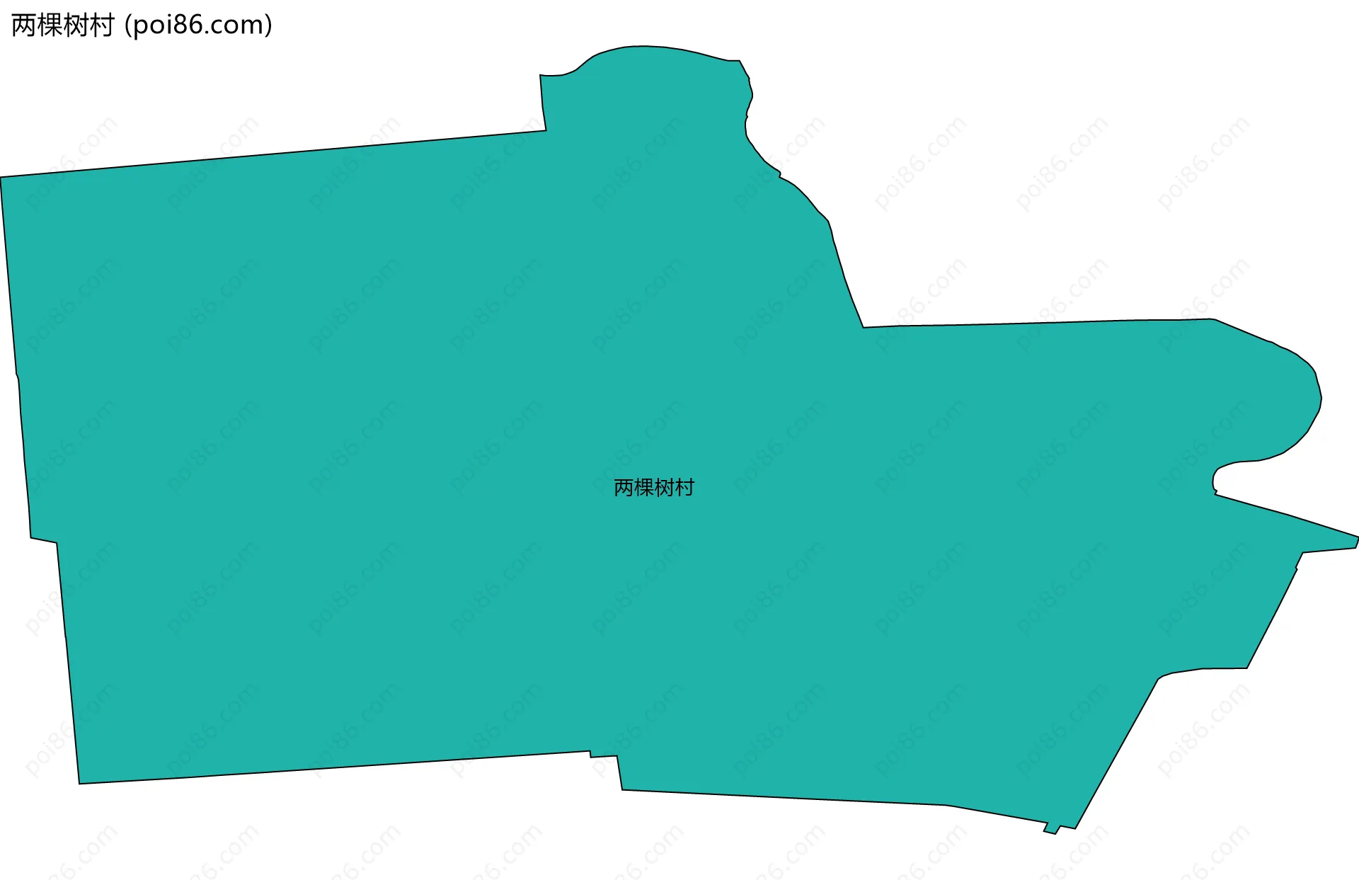 两棵树村边界地图