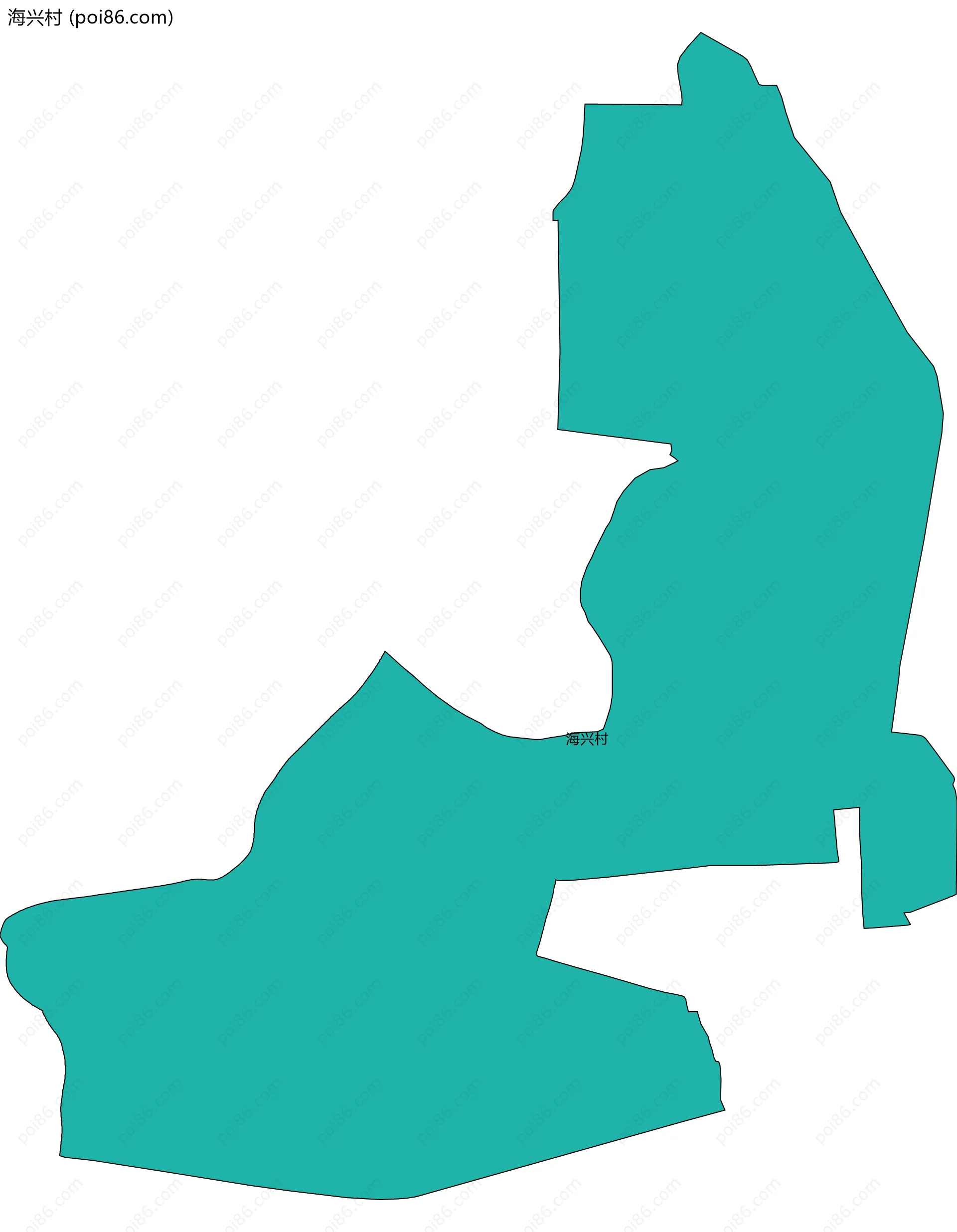 海兴村边界地图