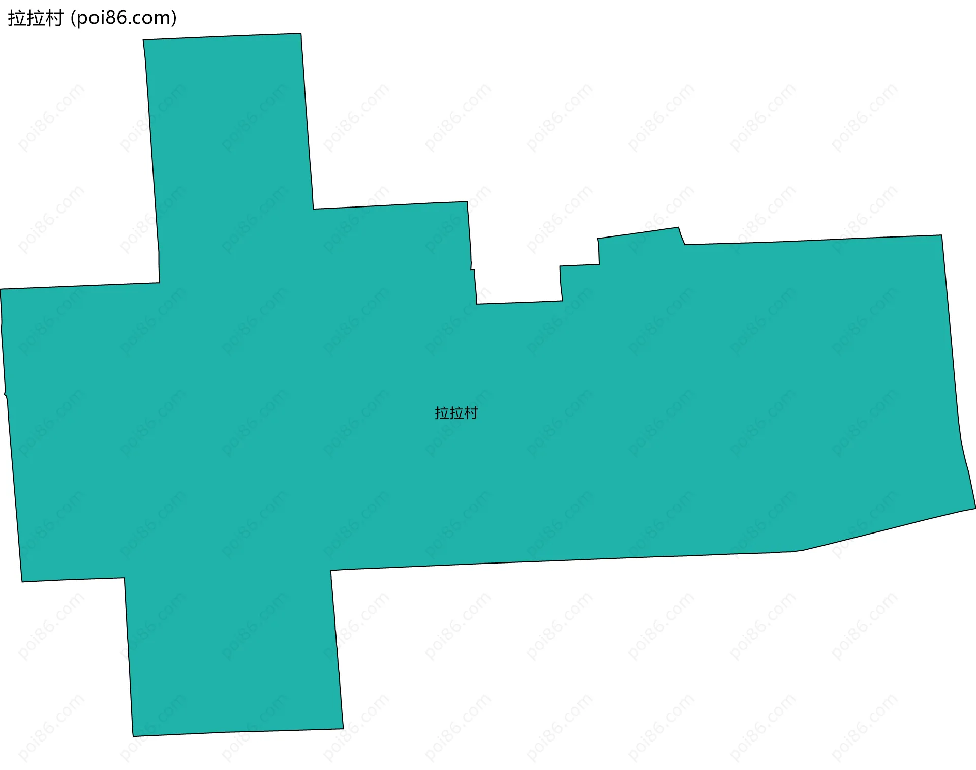 拉拉村边界地图