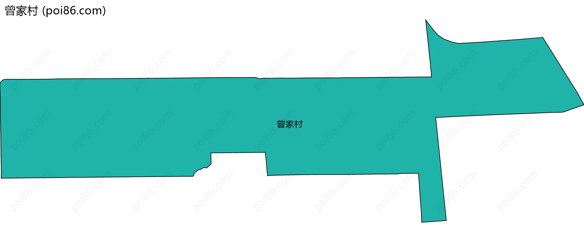 曾家村边界地图