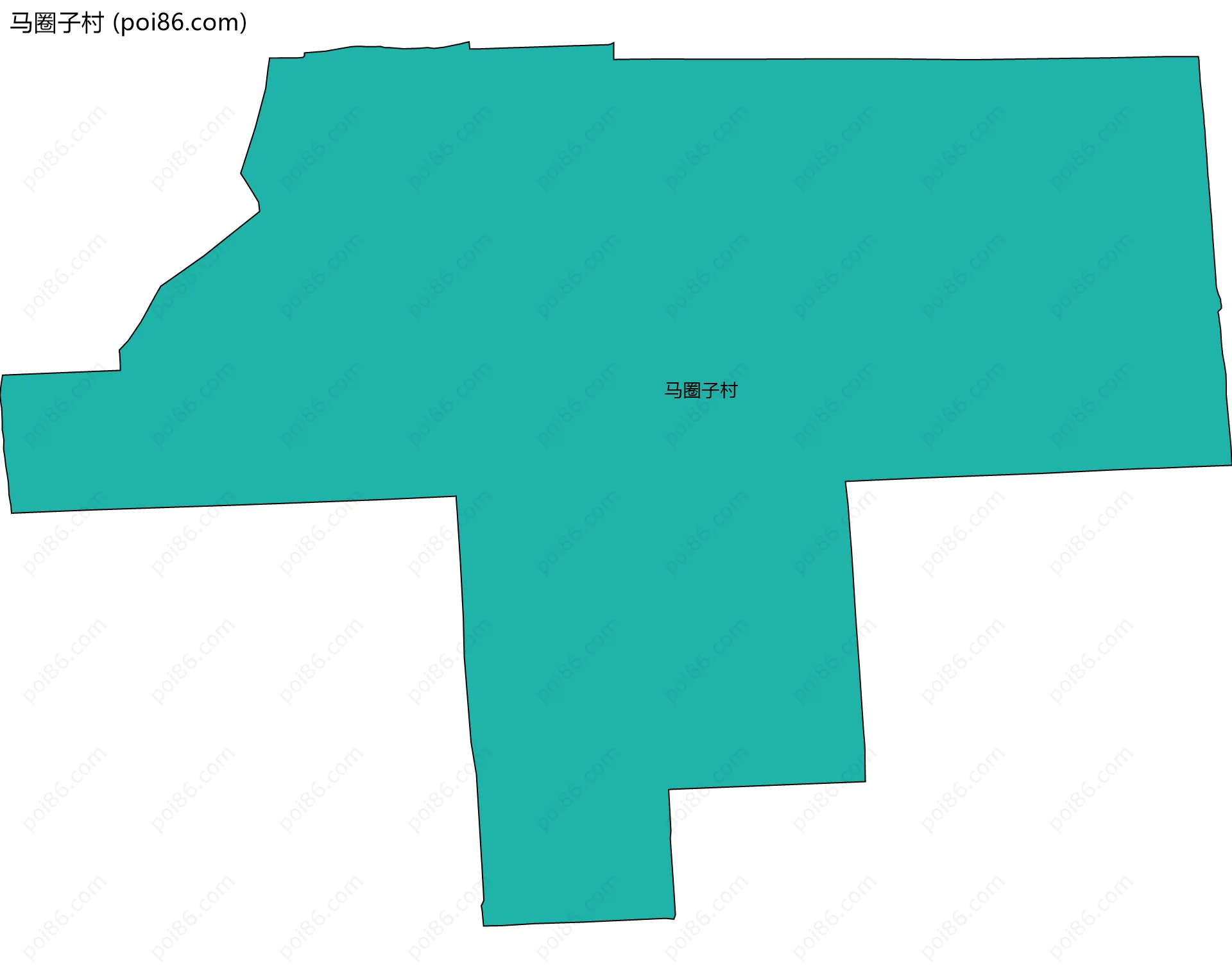 马圈子村边界地图
