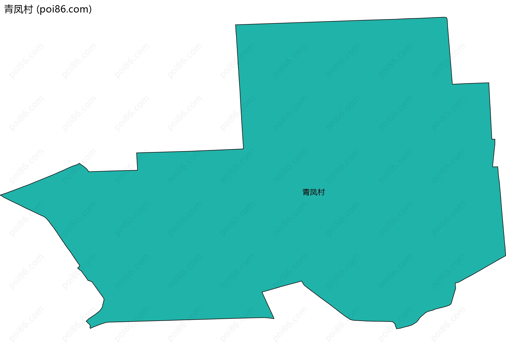 青凤村边界地图