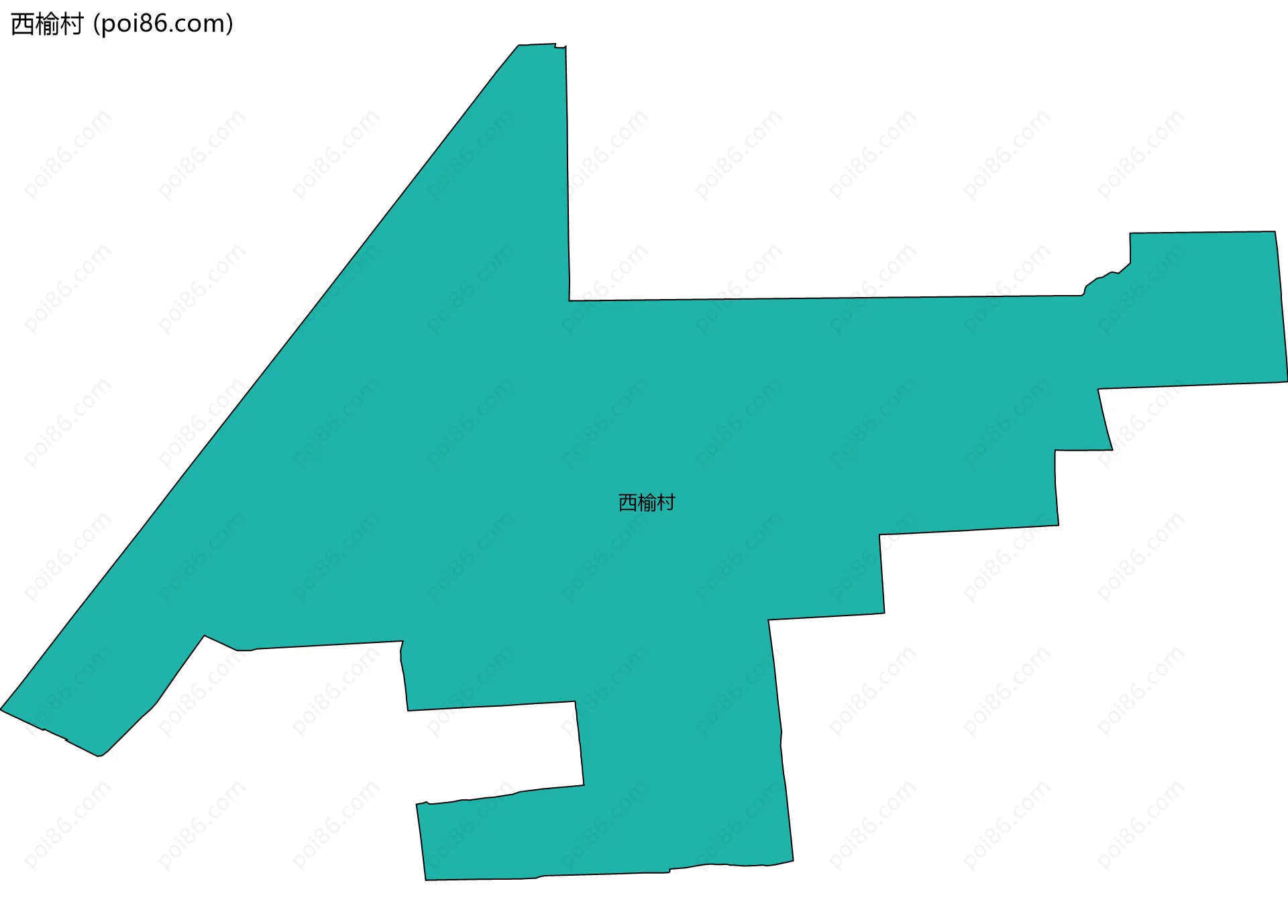 西榆村边界地图