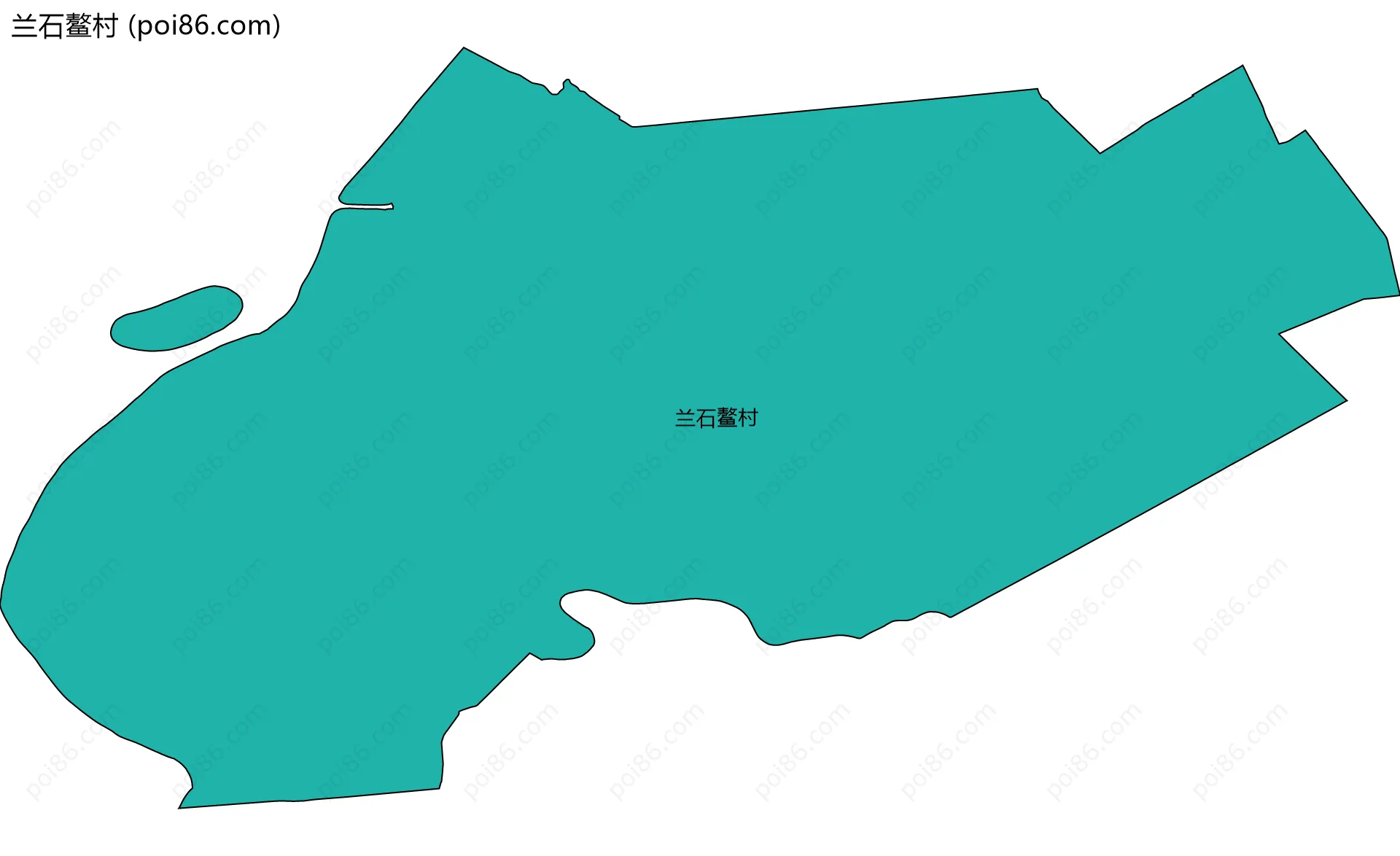 兰石鳌村边界地图