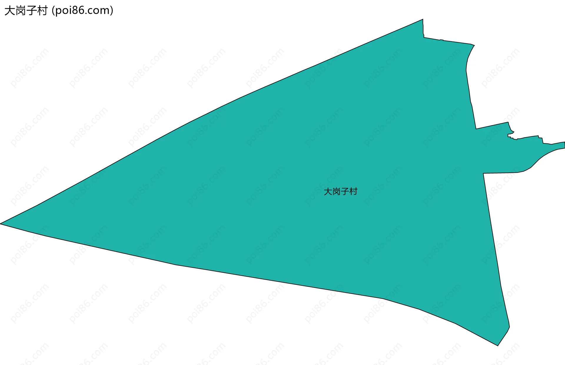 大岗子村边界地图