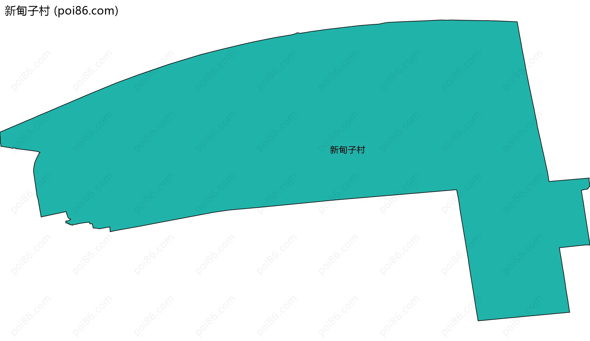 新甸子村边界地图