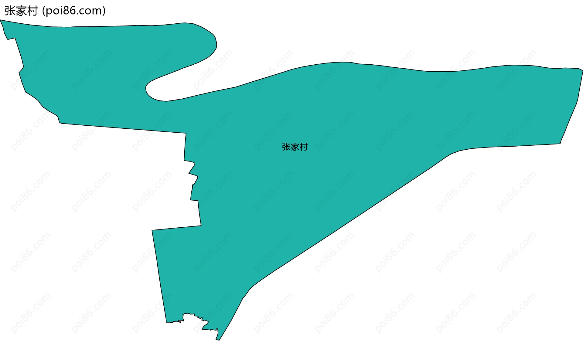 张家村边界地图