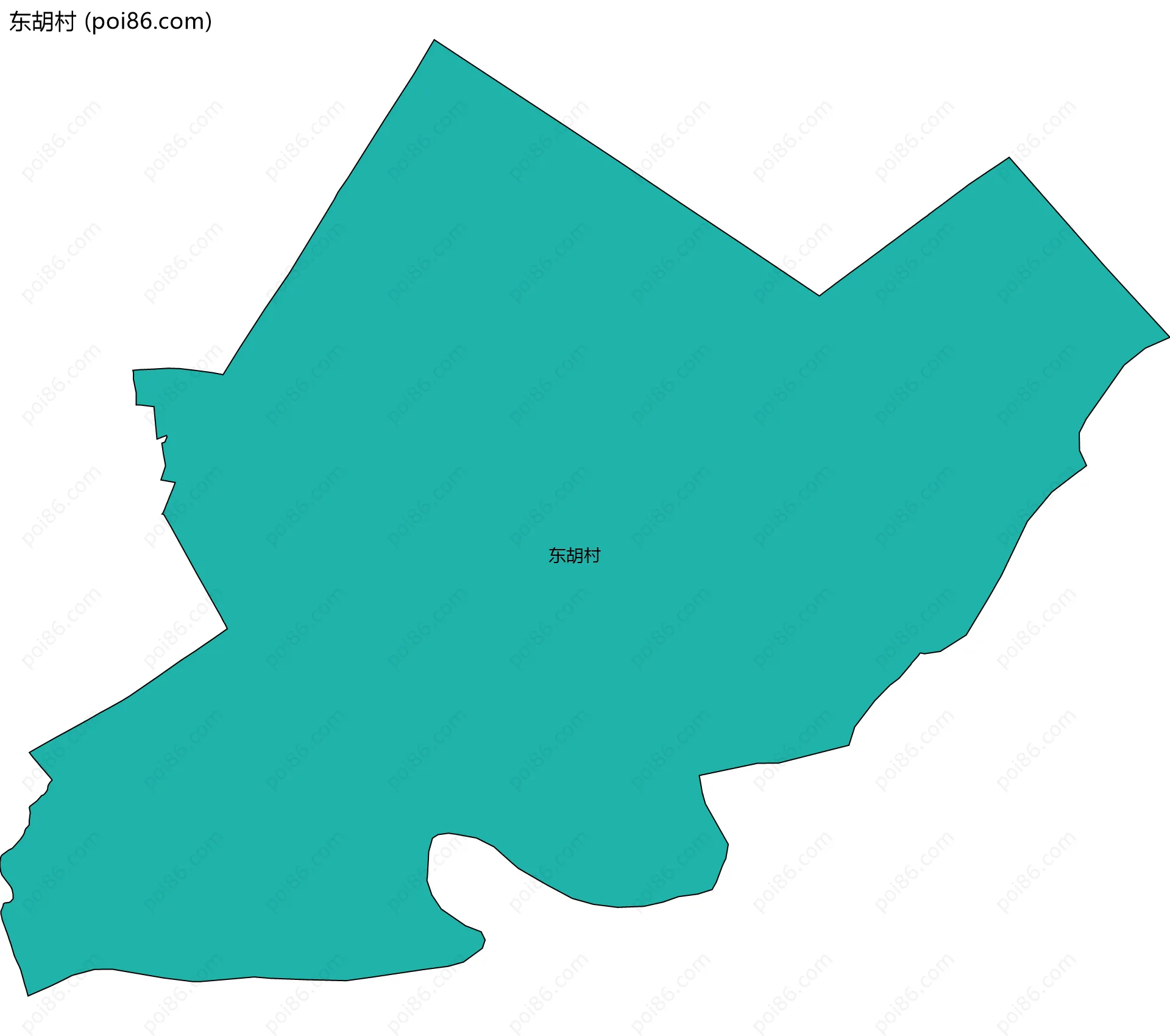 东胡村边界地图