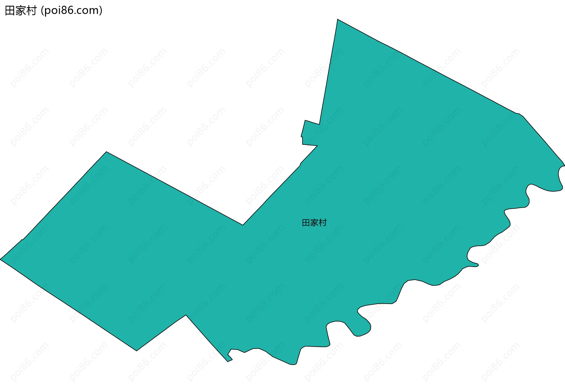 田家村边界地图